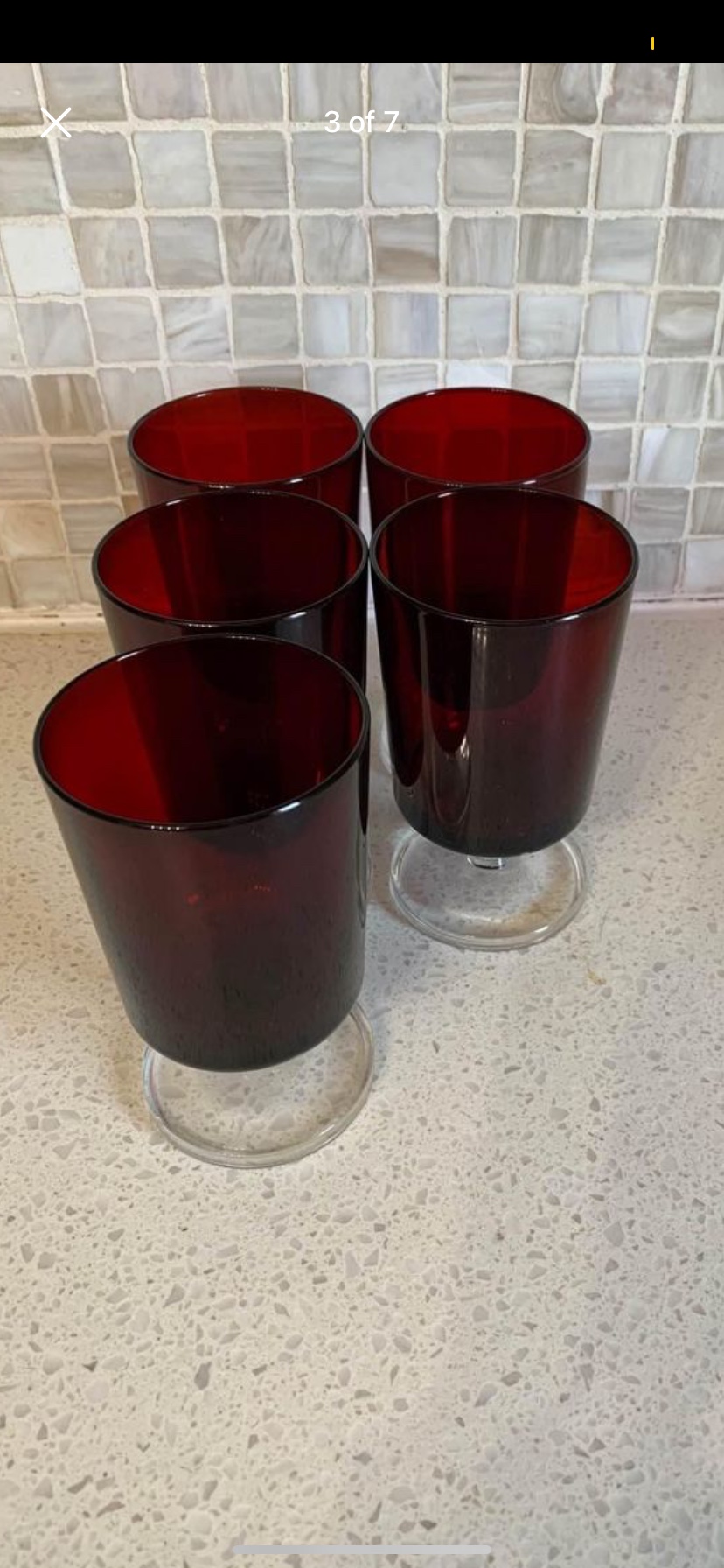 Ruby red stemware/glassware image indicator(3)