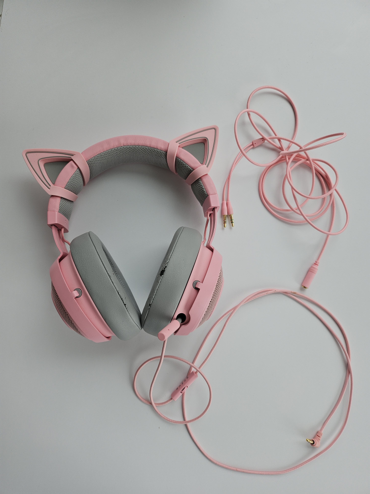 Razer Kraken + Kitty ears pink