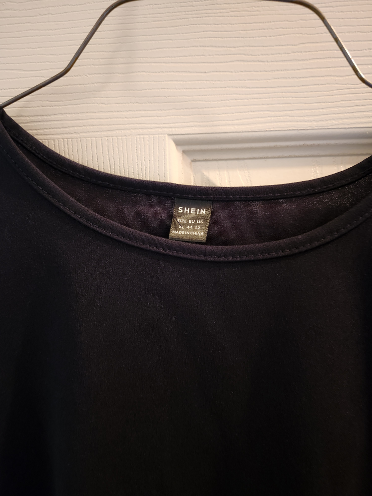 Shein Laser Cut Out Blouse - Black image indicator(3)