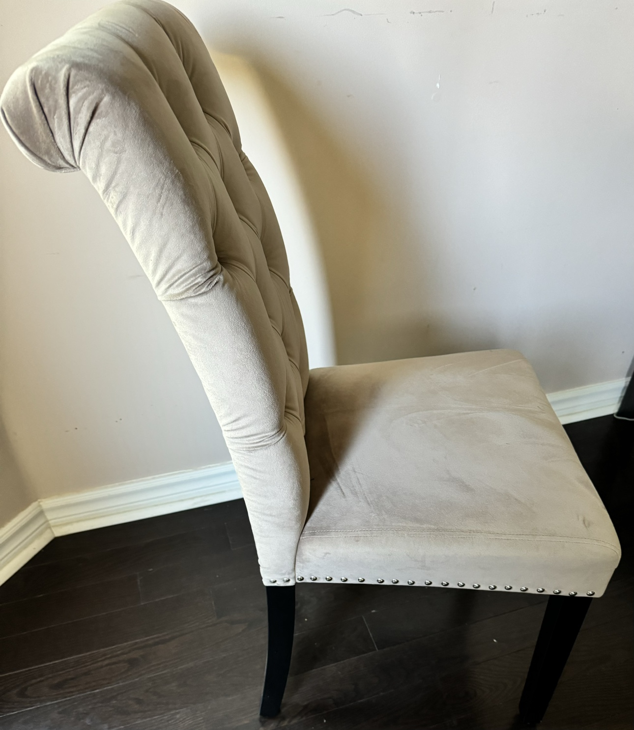Velvet Quilted Dining Table Chairs - photo 3