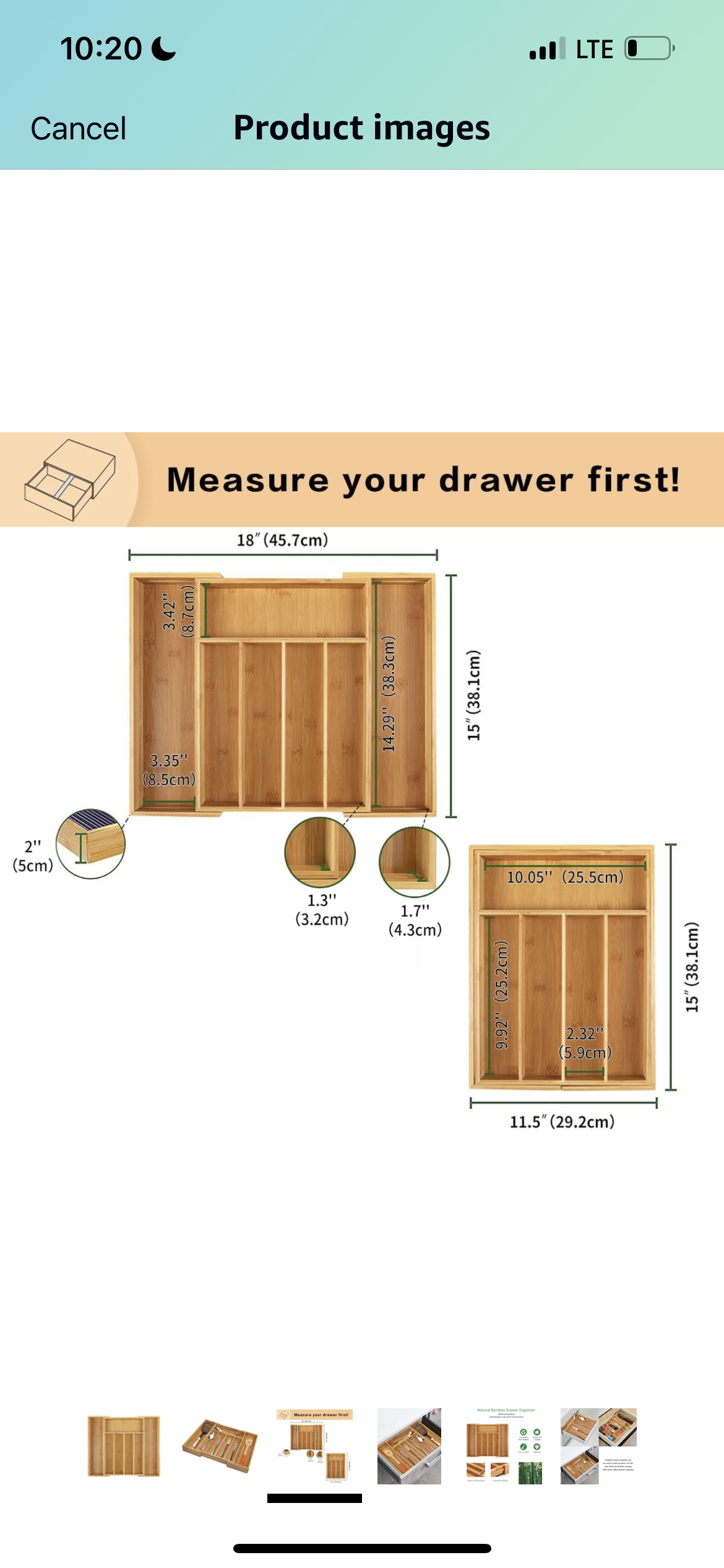 Bamboo Expandable Cutlery Organizer Tray - photo 4