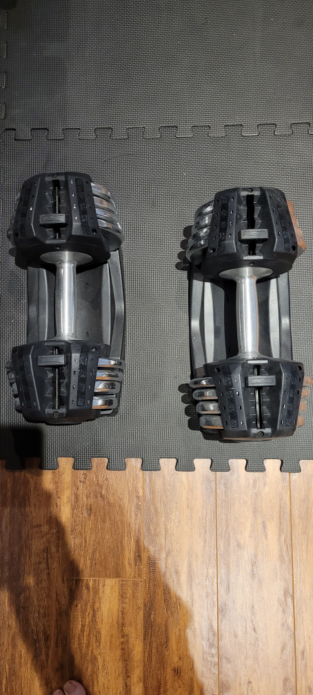 Xmark Fitness Adjustable Dumbbell Weights thumbnail