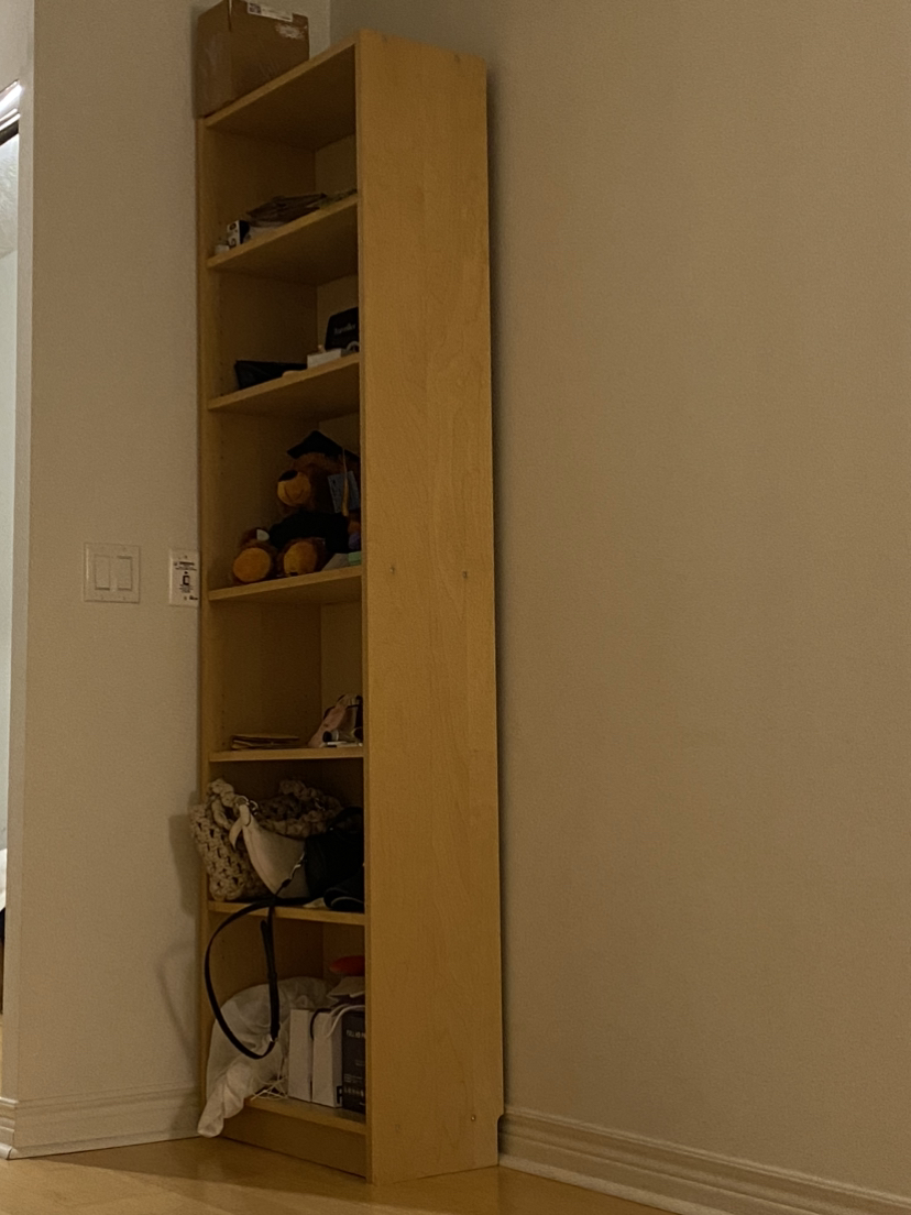 Wooden bookshelf