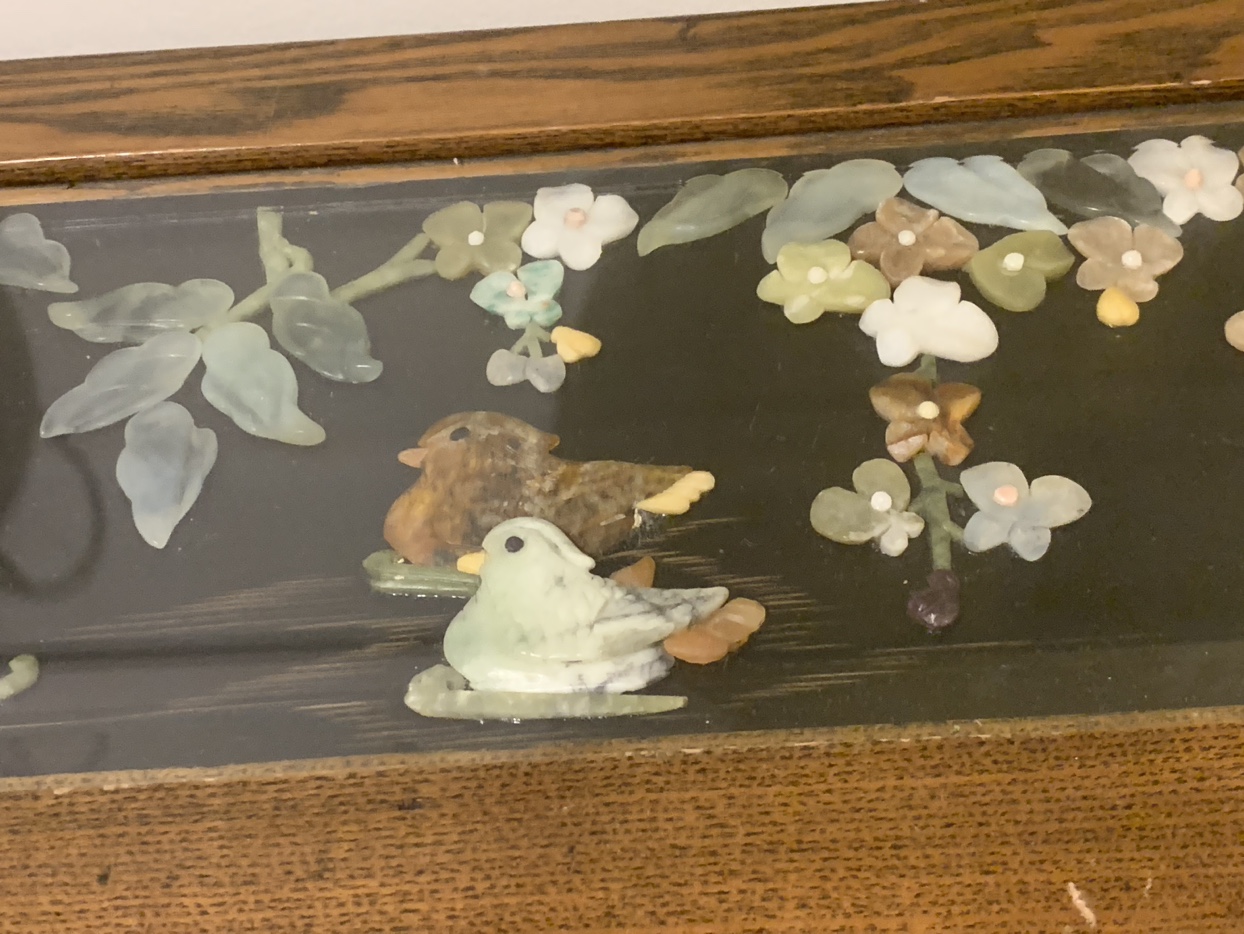 Antique oriental/Chinese glass art mini coffee table/console - photo 4