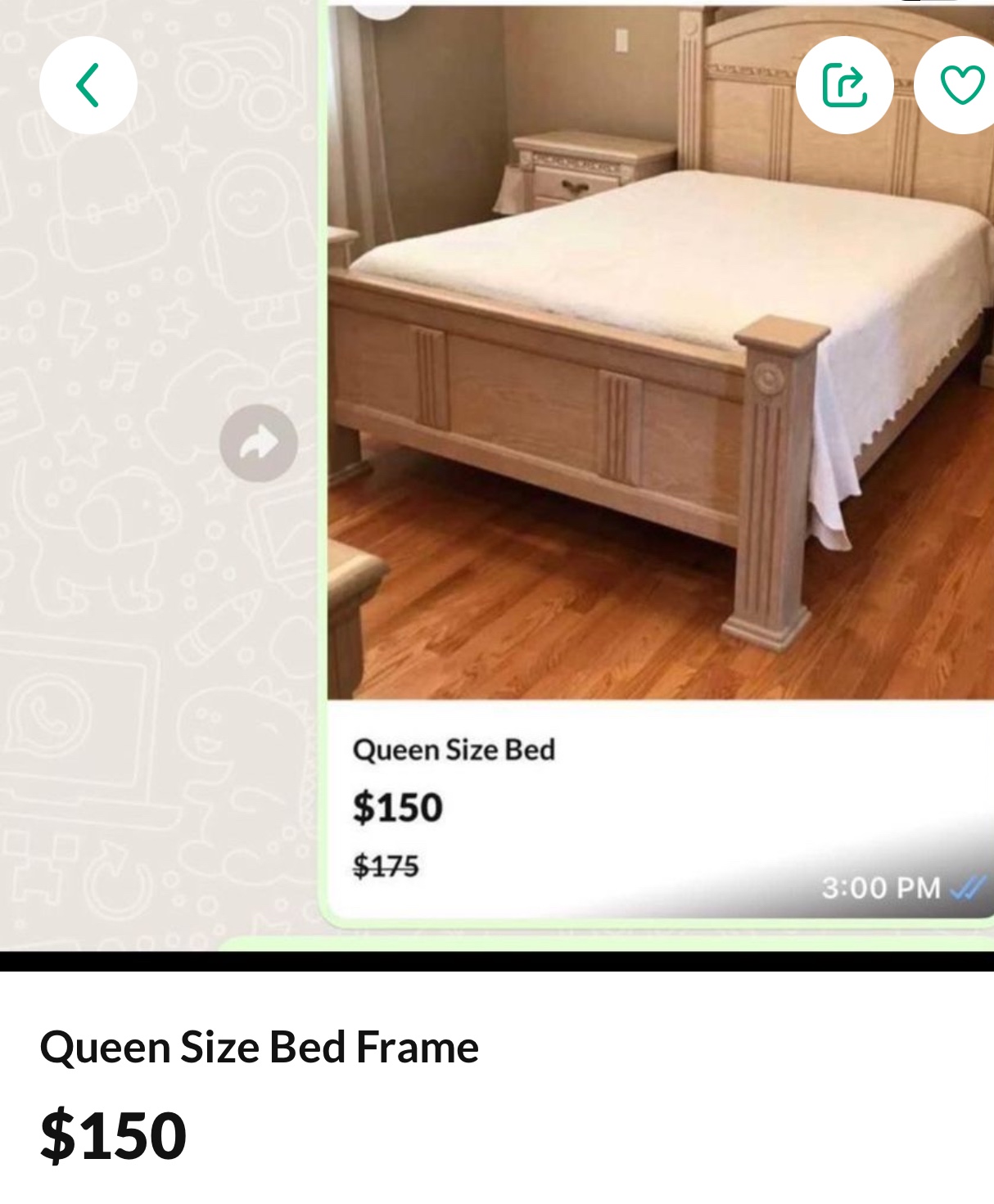 Queen size bed frame