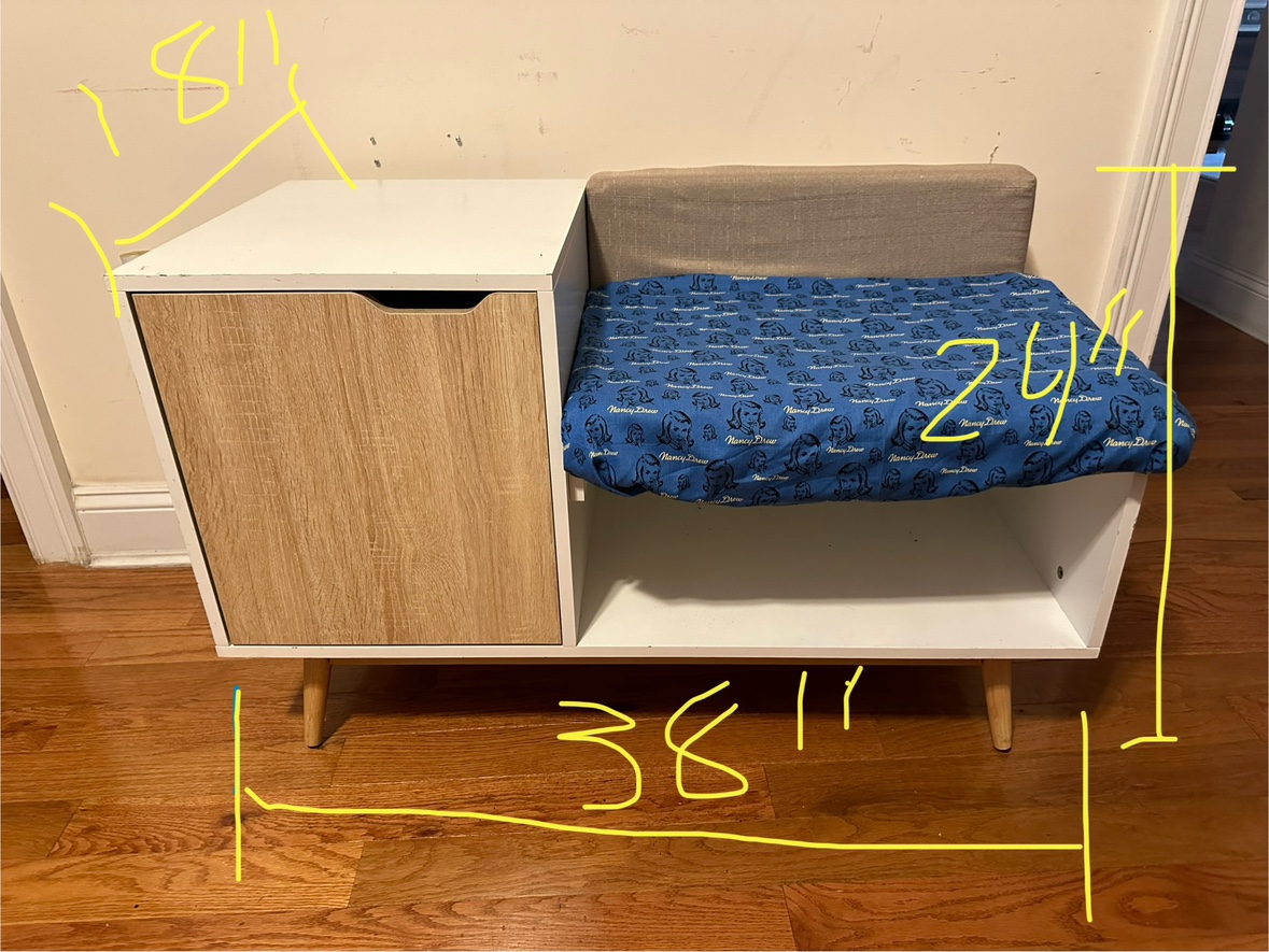 White shoe bench