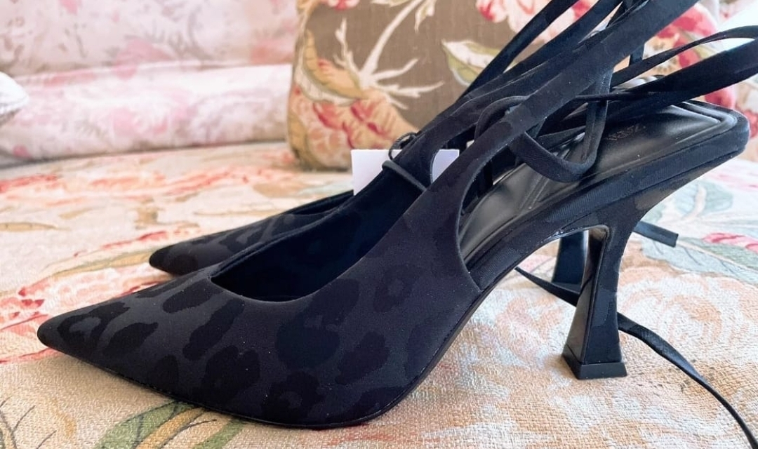 Zara Sandels leapord  black - photo 3