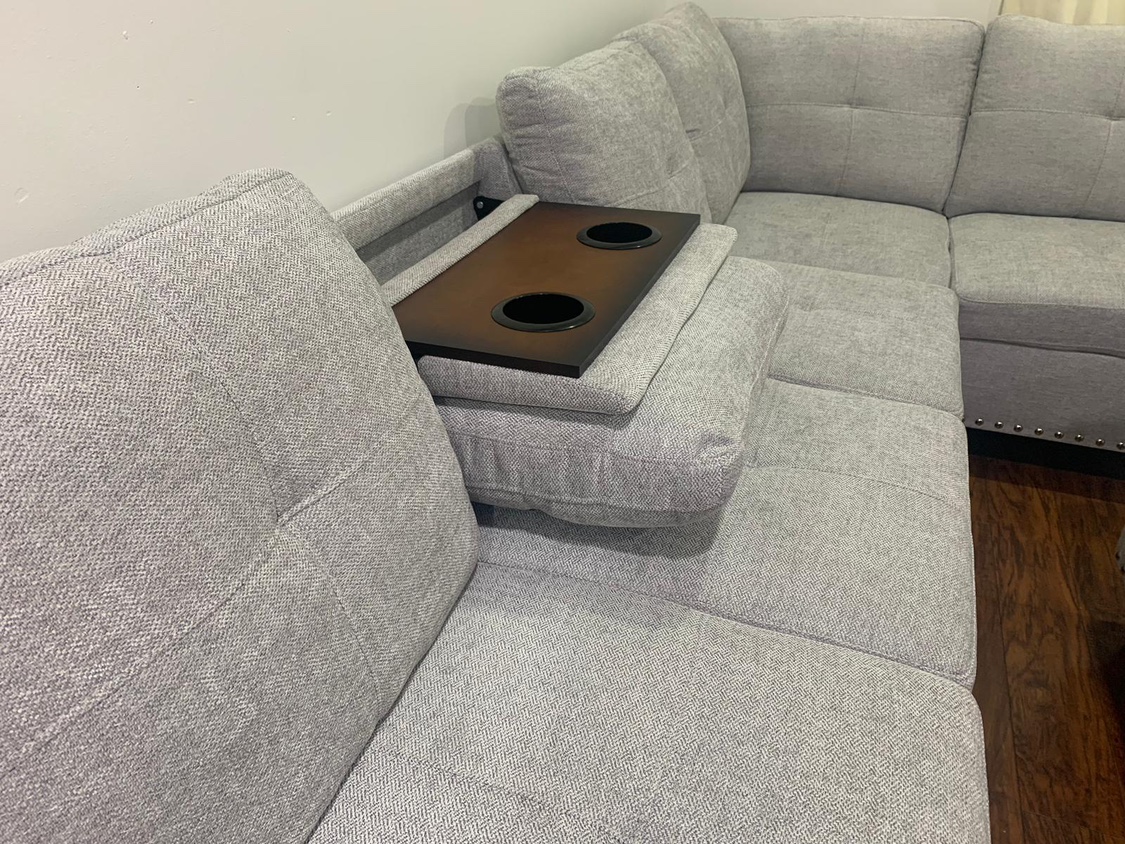 3 piece upholstered sectional - photo 3