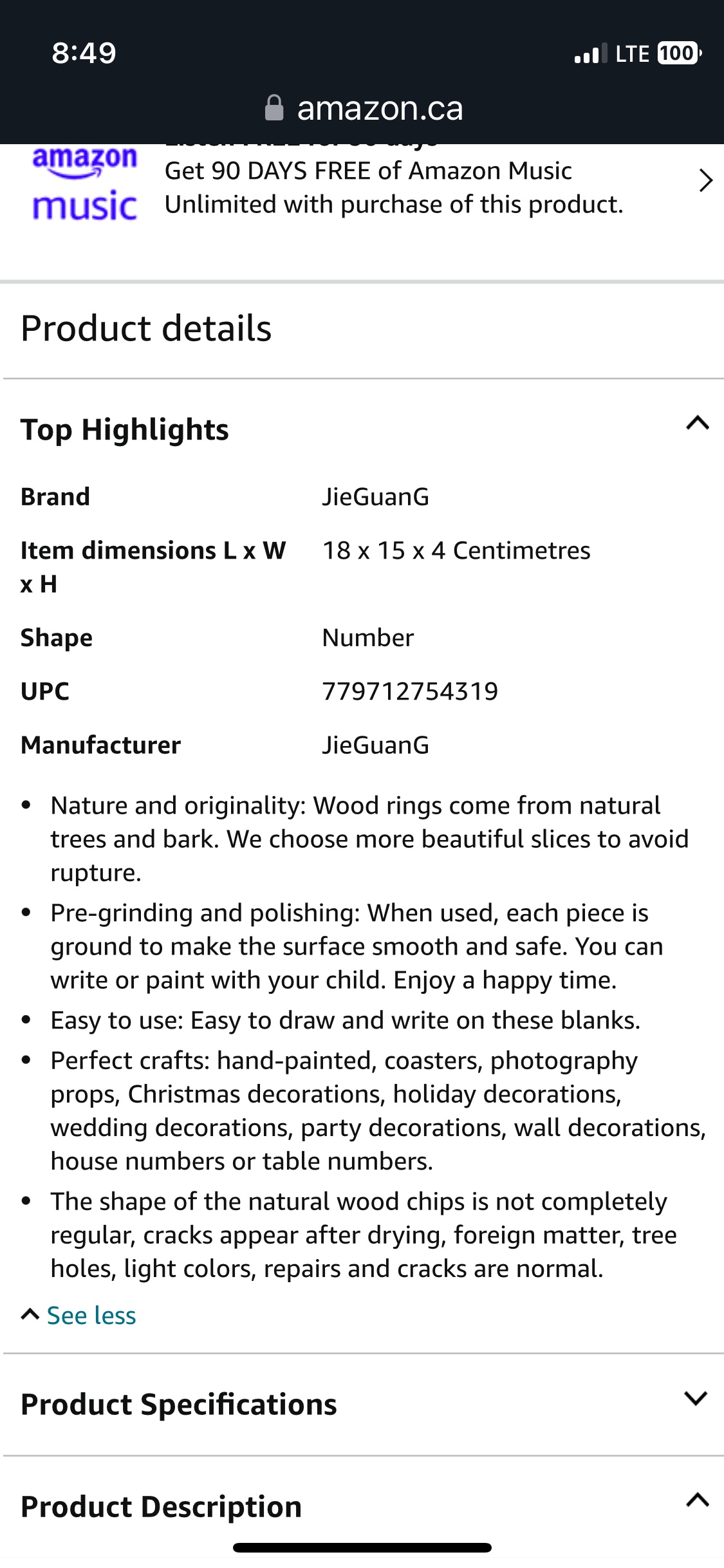 ‼️$15 VALUE‼️🆕 20 NATURAL PINE DISCS image indicator(4)