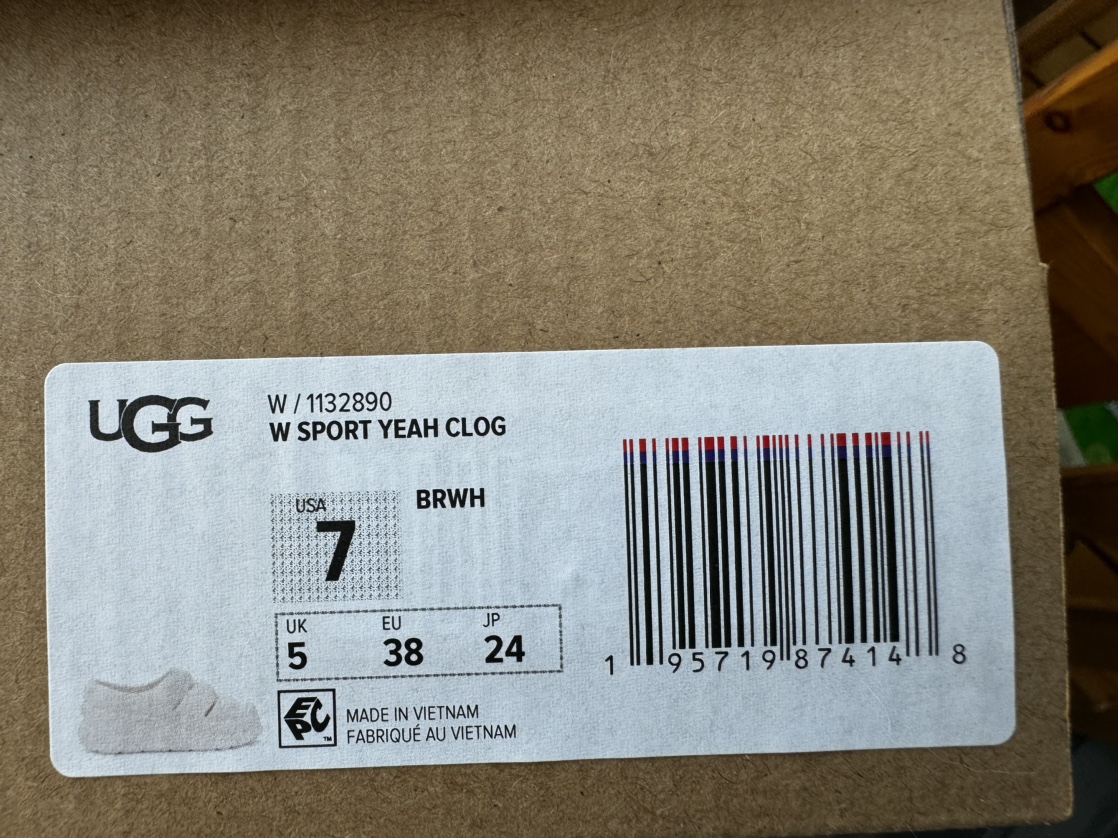 UGG Sport Yeah Clog in White, size 7 - photo 3