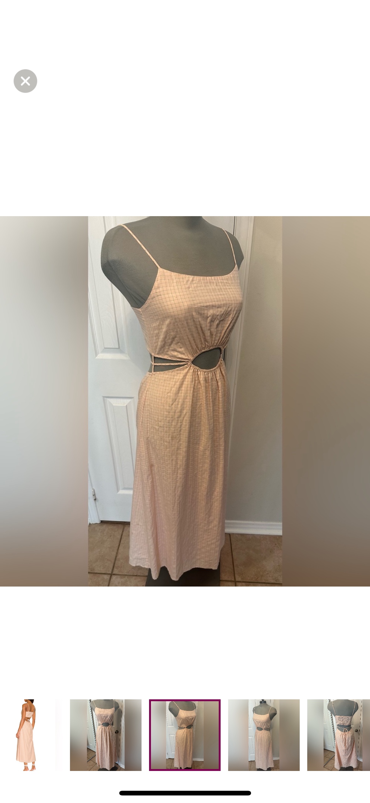 Line & Dot Harmony Dress in Peach & Pink Multi in small - photo 5