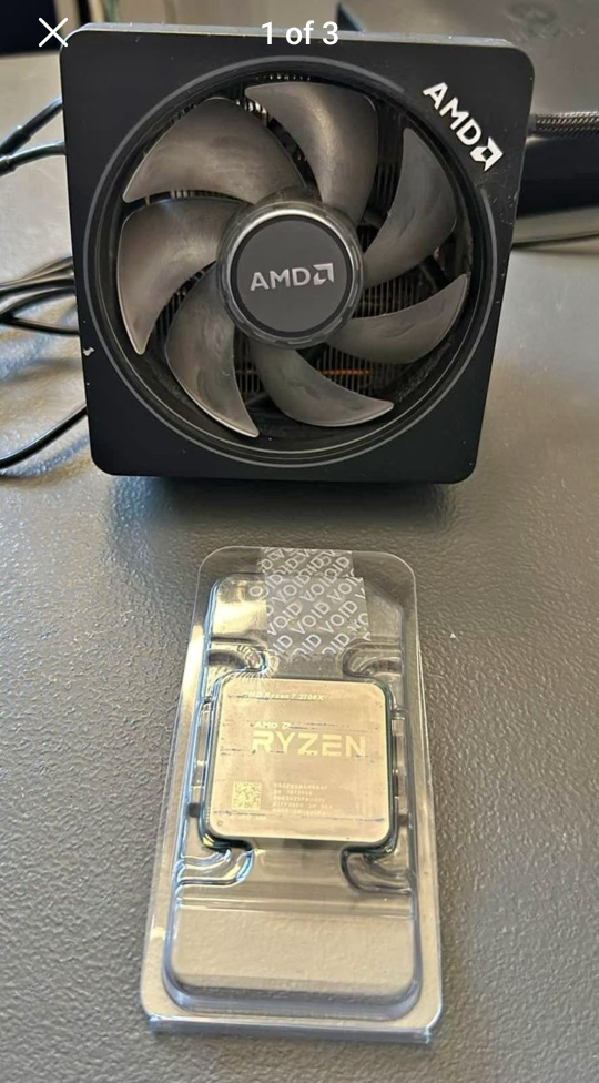 AMD Ryzen 7 2700X  8 cores 16 threads with RGB cooler thumbnail