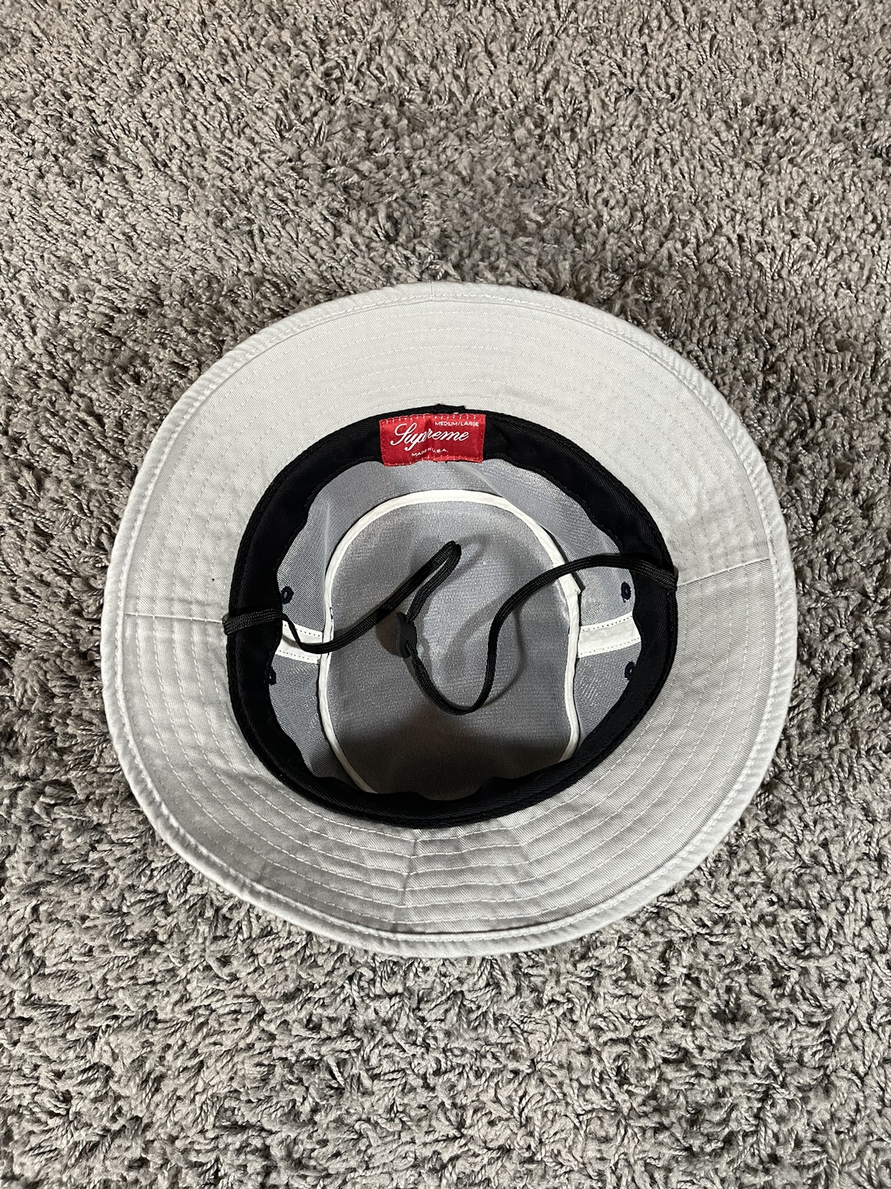 2013FW Supreme Pinstripe Crown Crusher Bucket Hat Navy image indicator(4)