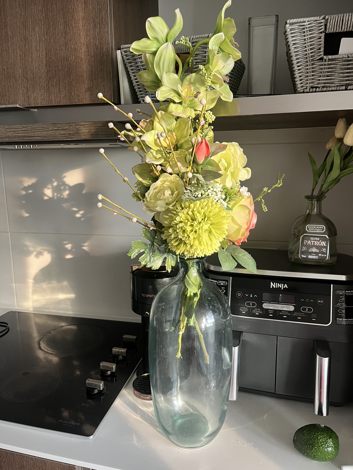 Tall vase with artificial flower arrangement image indicator(2)
