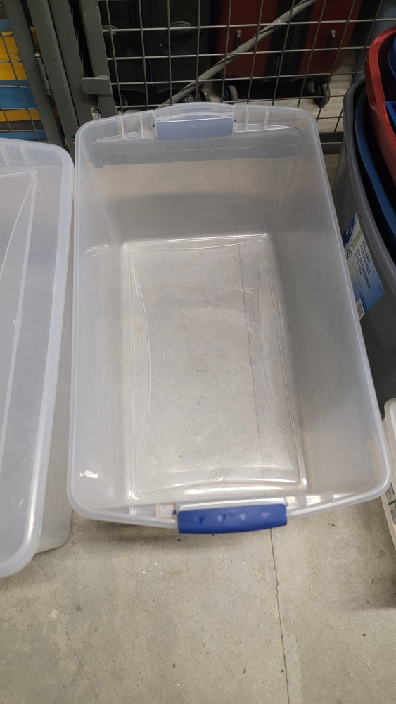 Storage tote bins plastic moving boxes with lids - photo 5