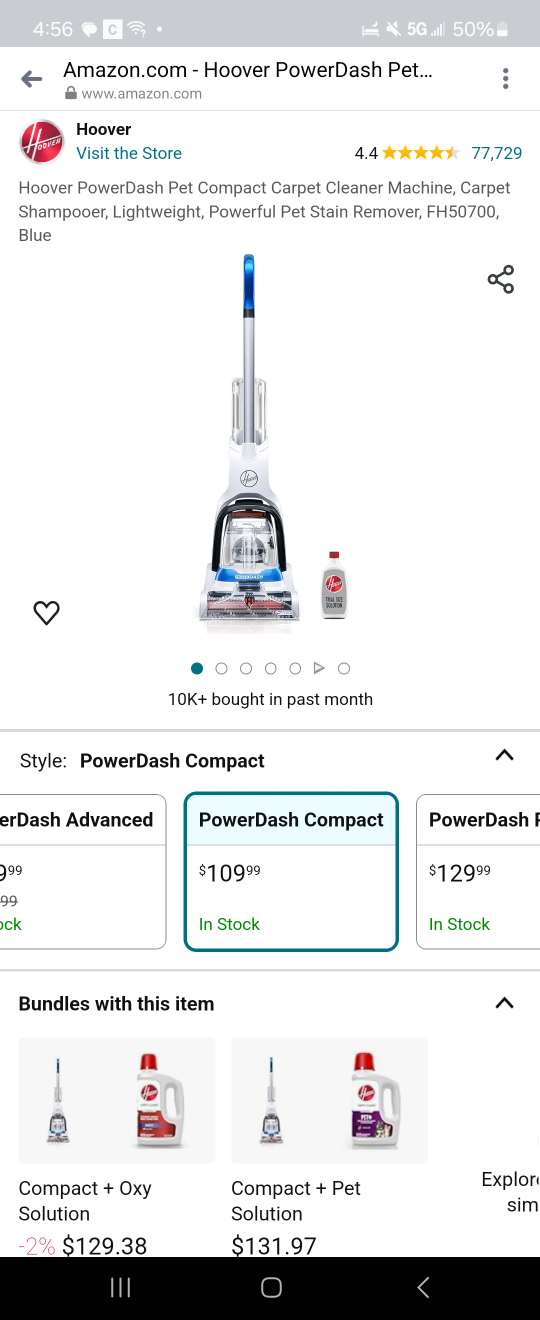 Hoover pet carpet cleaner