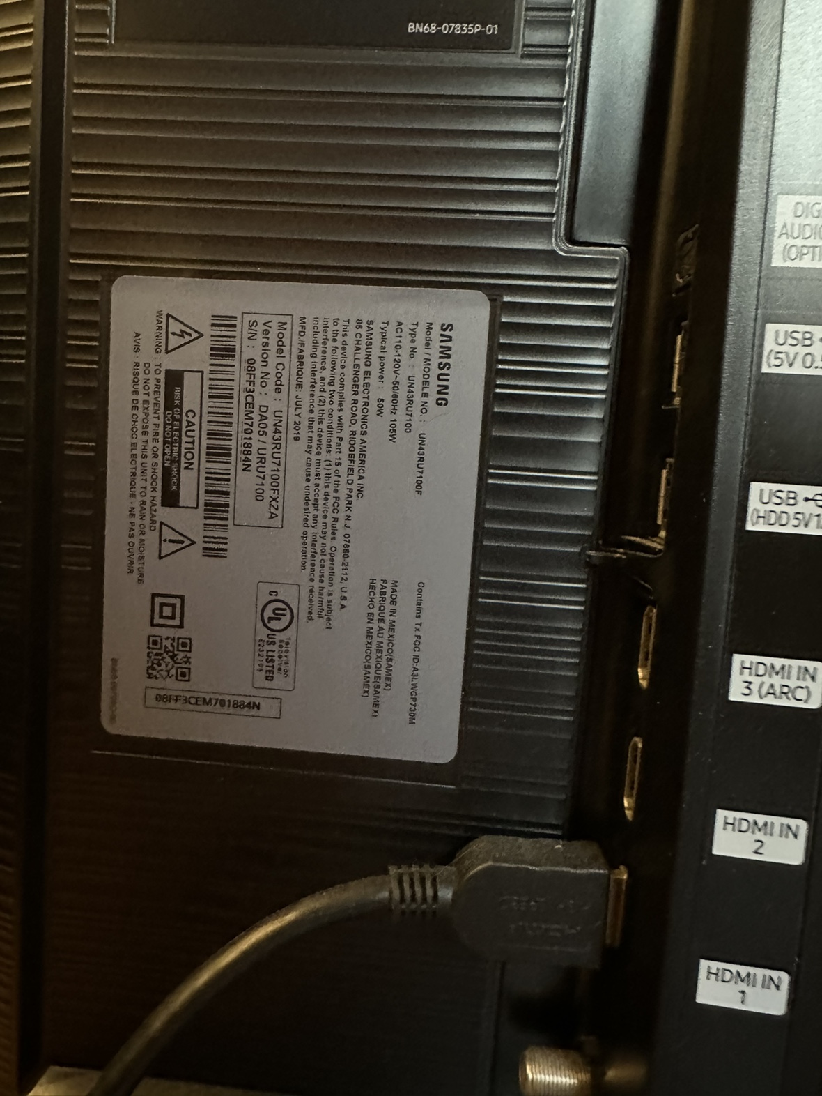 Samsung TV 43-inch RU7100 4K - photo 4