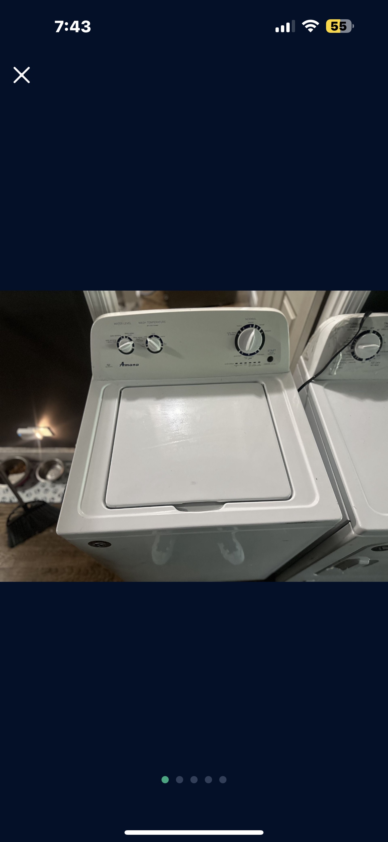 Washer and dryer set