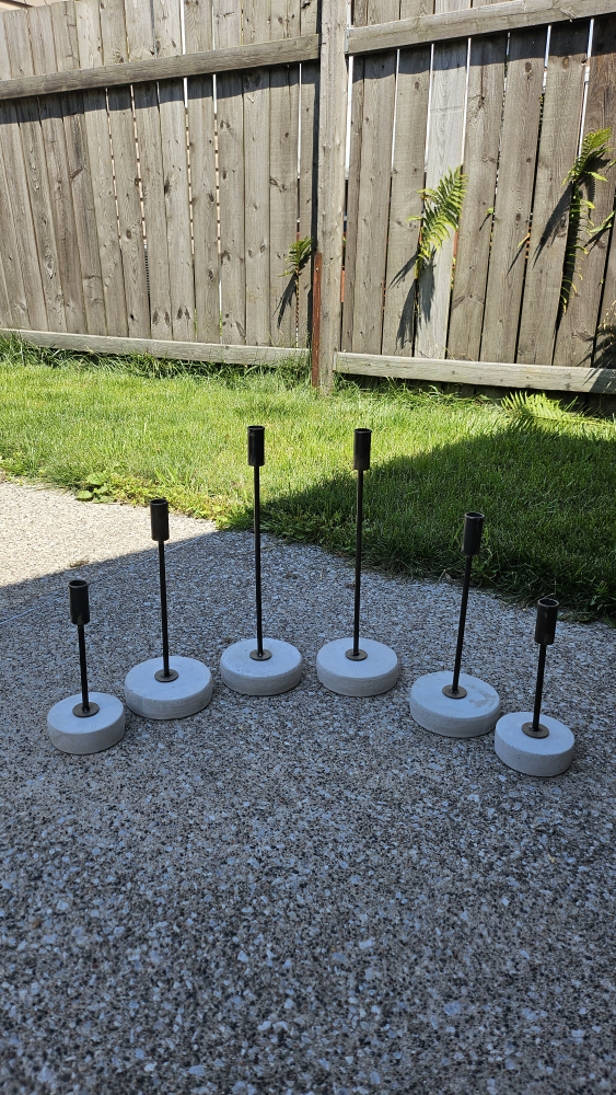 Metal & Concrete Candelabra