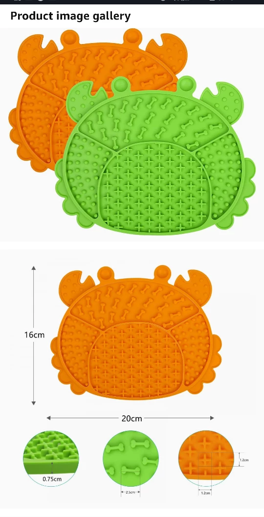 NEW!  2 Pet Licking Mat - Slow Feeder Mat image indicator(5)