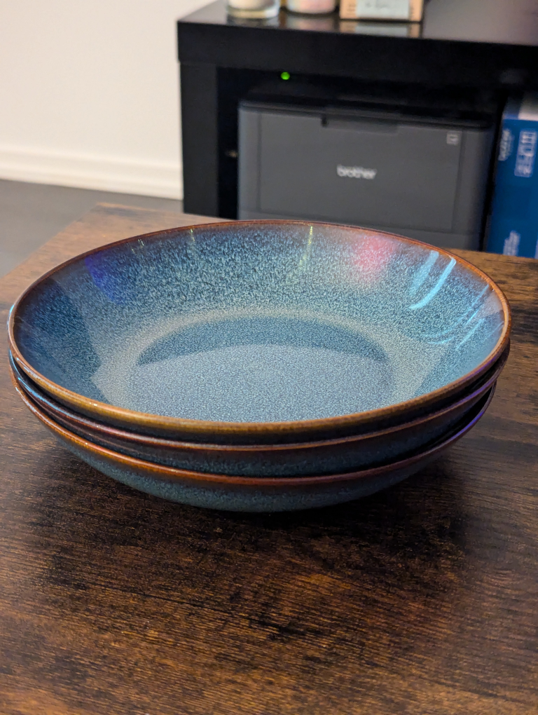 Blue Plate Bowl x 3 thumbnail
