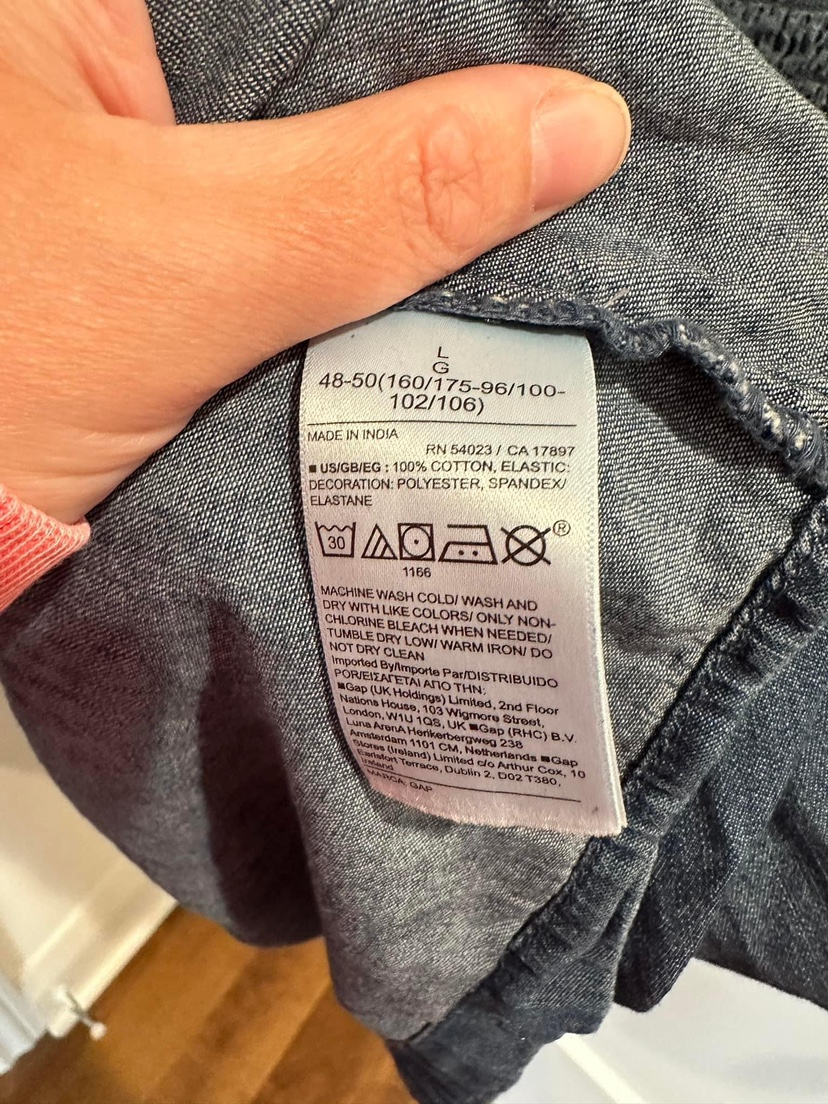 Gap smock denim dress size Large - photo 3