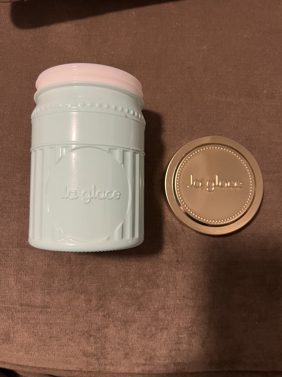 🎁 #freecycle Milk glass turquoise jar thumbnail