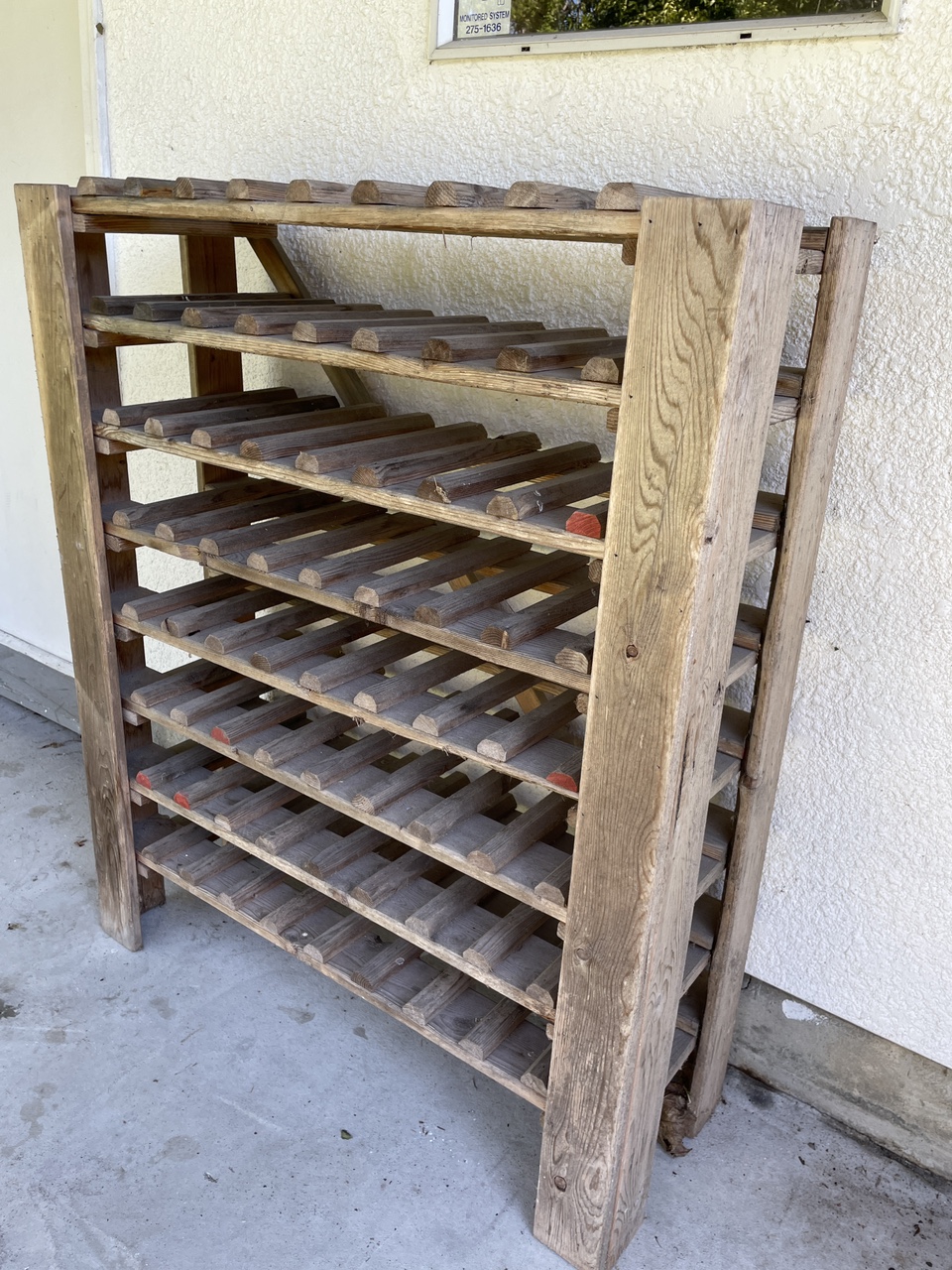 Extra large solid wood wine rack storage image indicator(4)