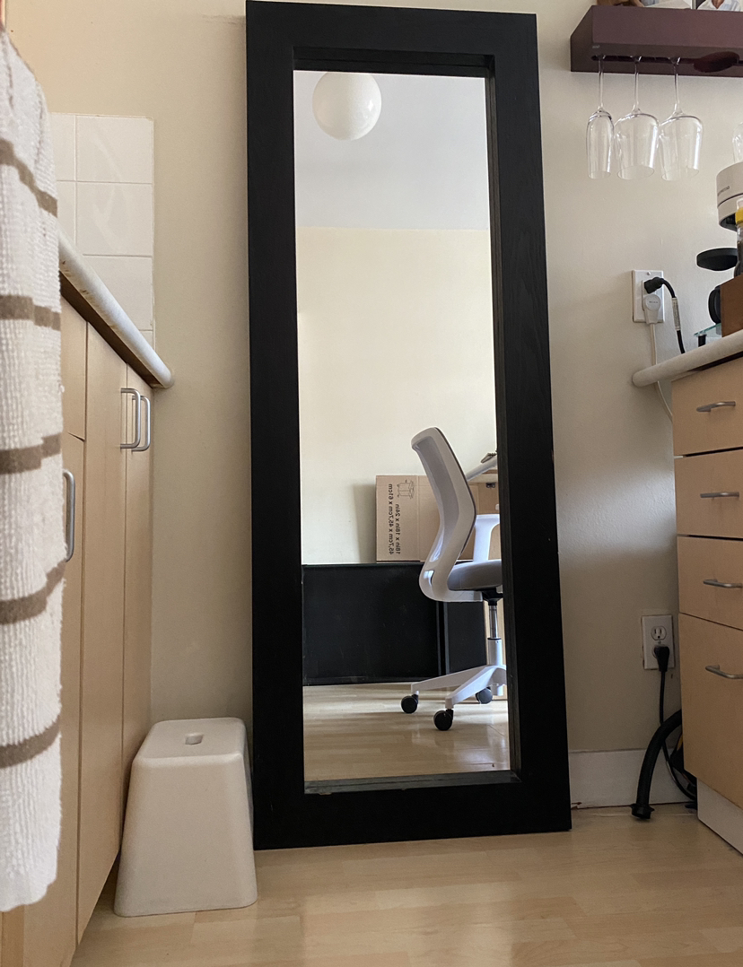 Long Mirror Wood Frame - photo 2