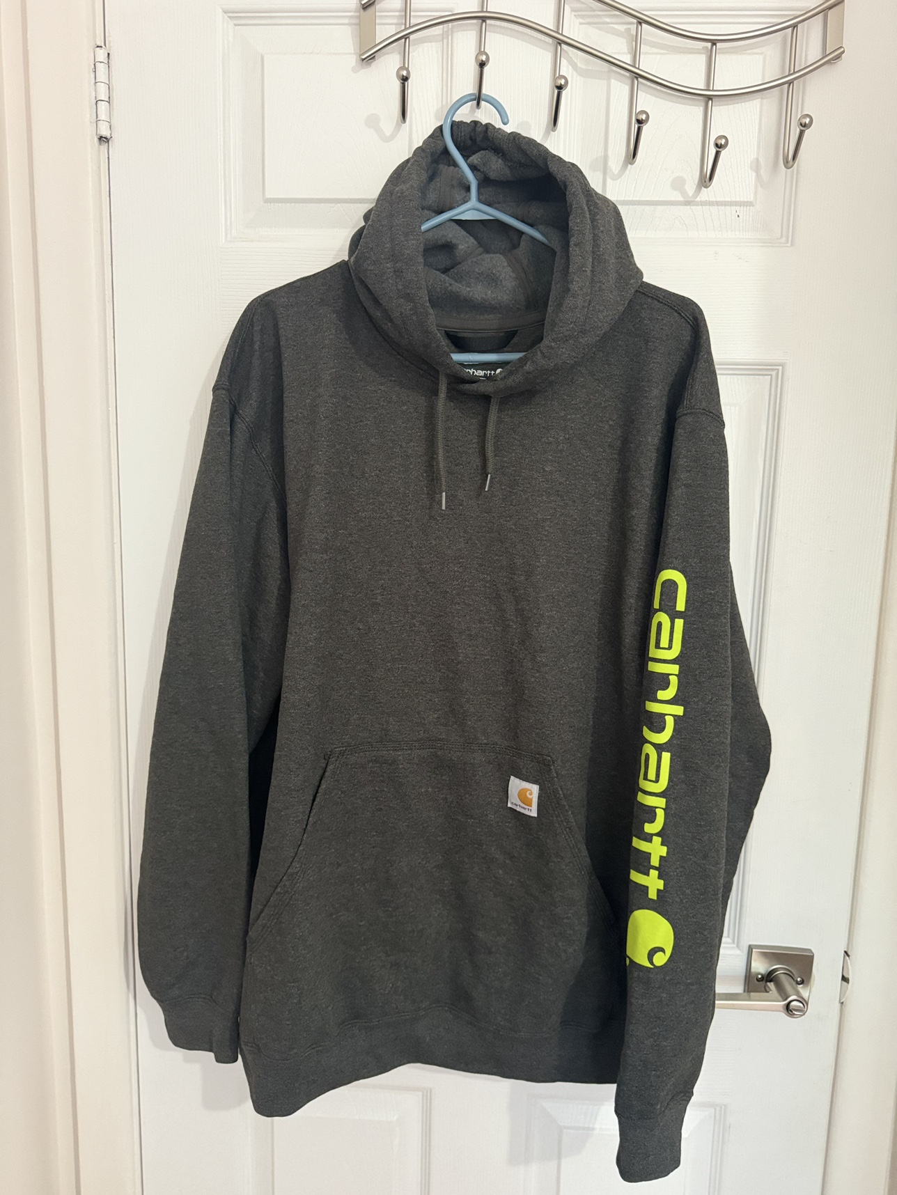 Carhartt Men’s Loose Fit Midweight Logo Sleeve Graphic Hoodie