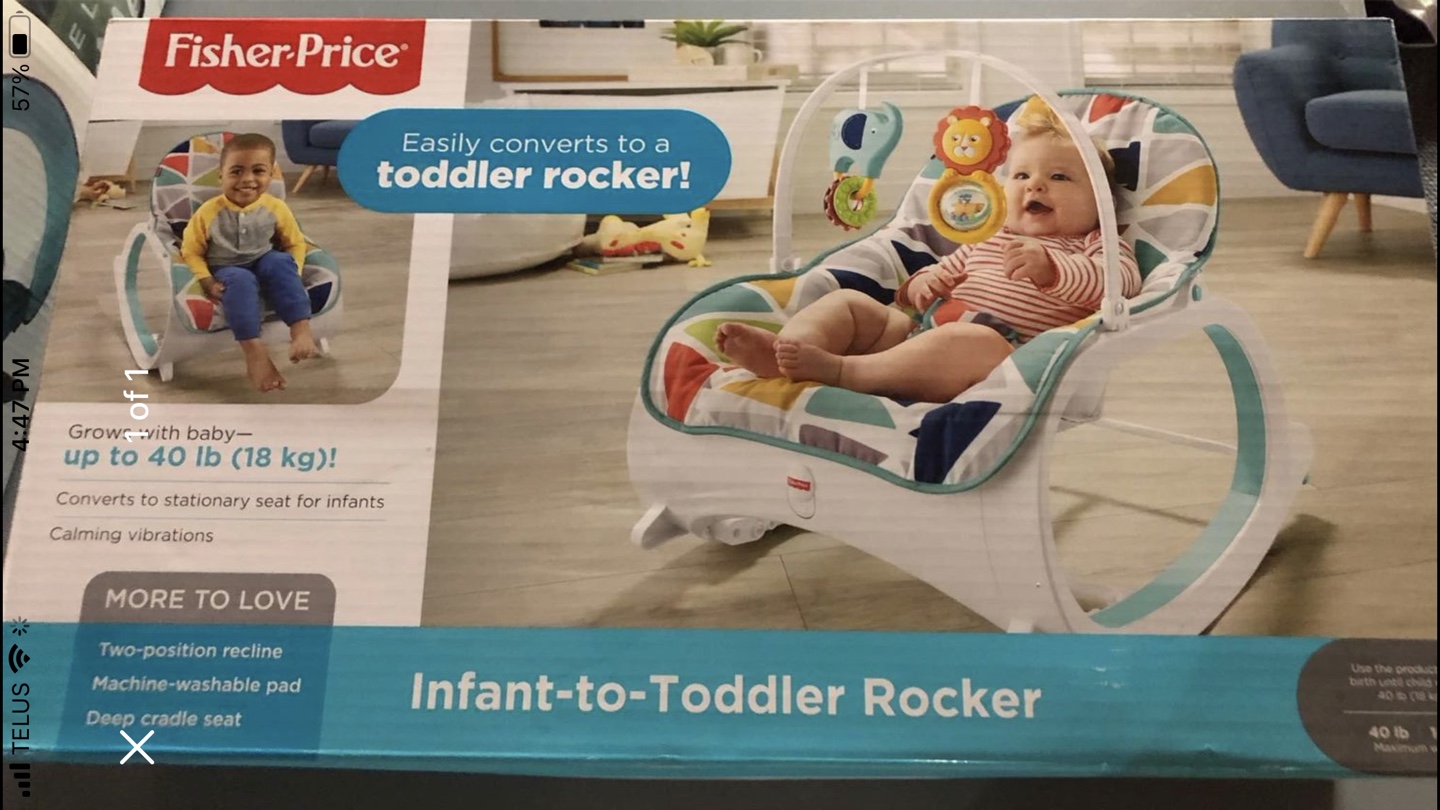 Infant to toddler rocker