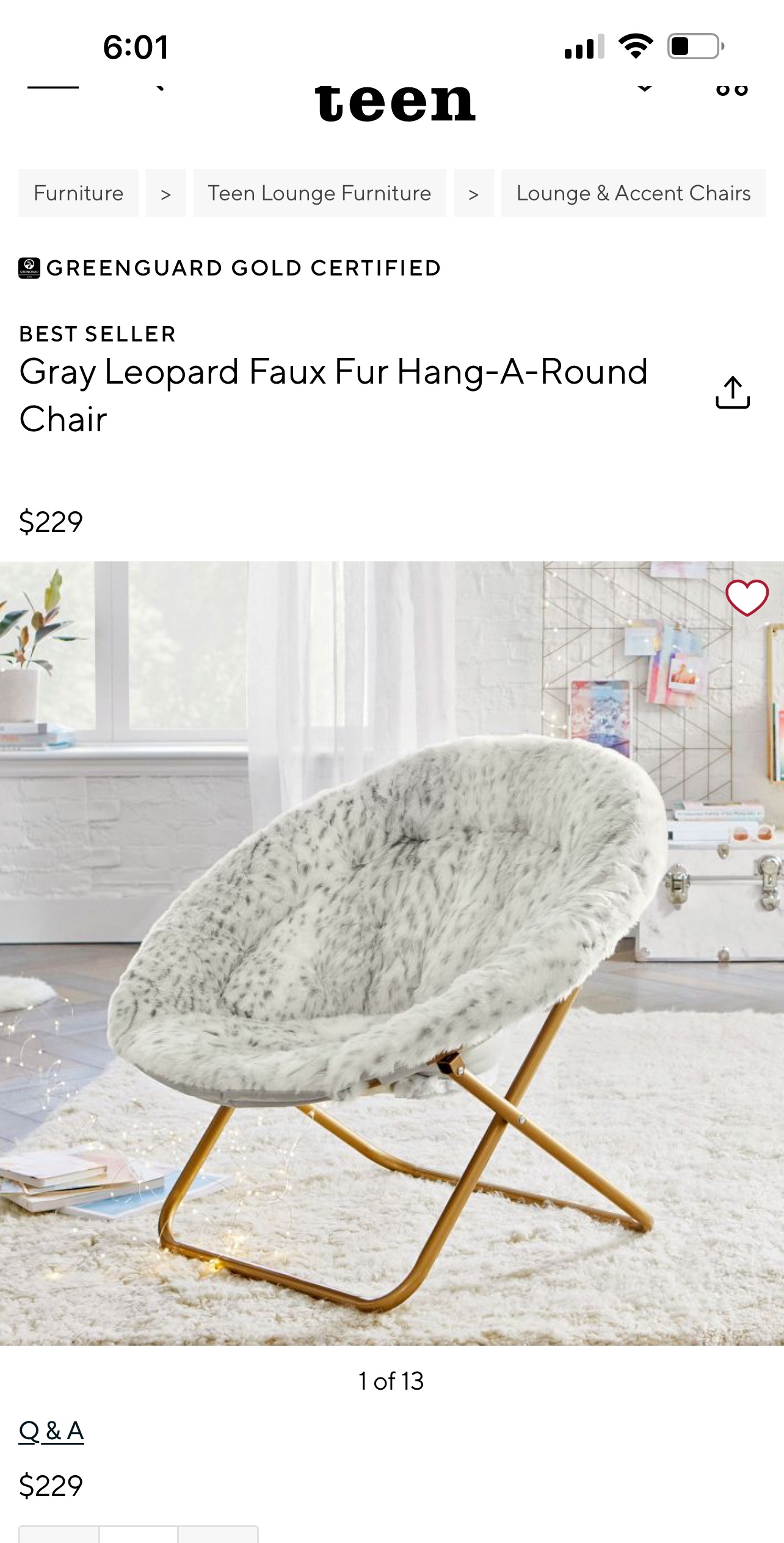 Pottery Barn Teen Leopard Lounger, Like New - photo 5