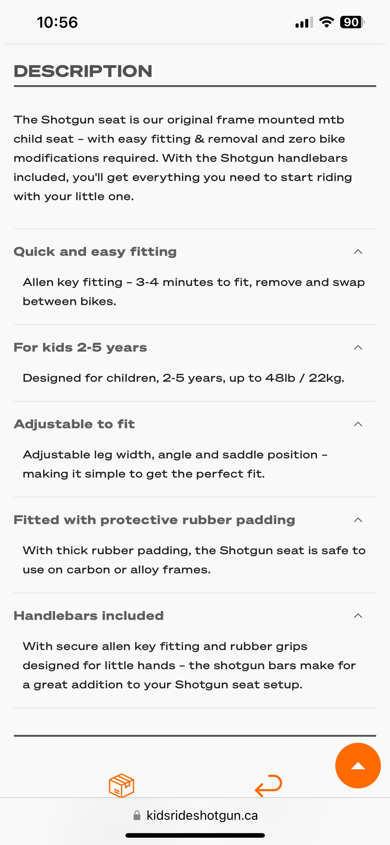 Shotgun Combo - Frame Mounted Child Bike Seat - photo 5