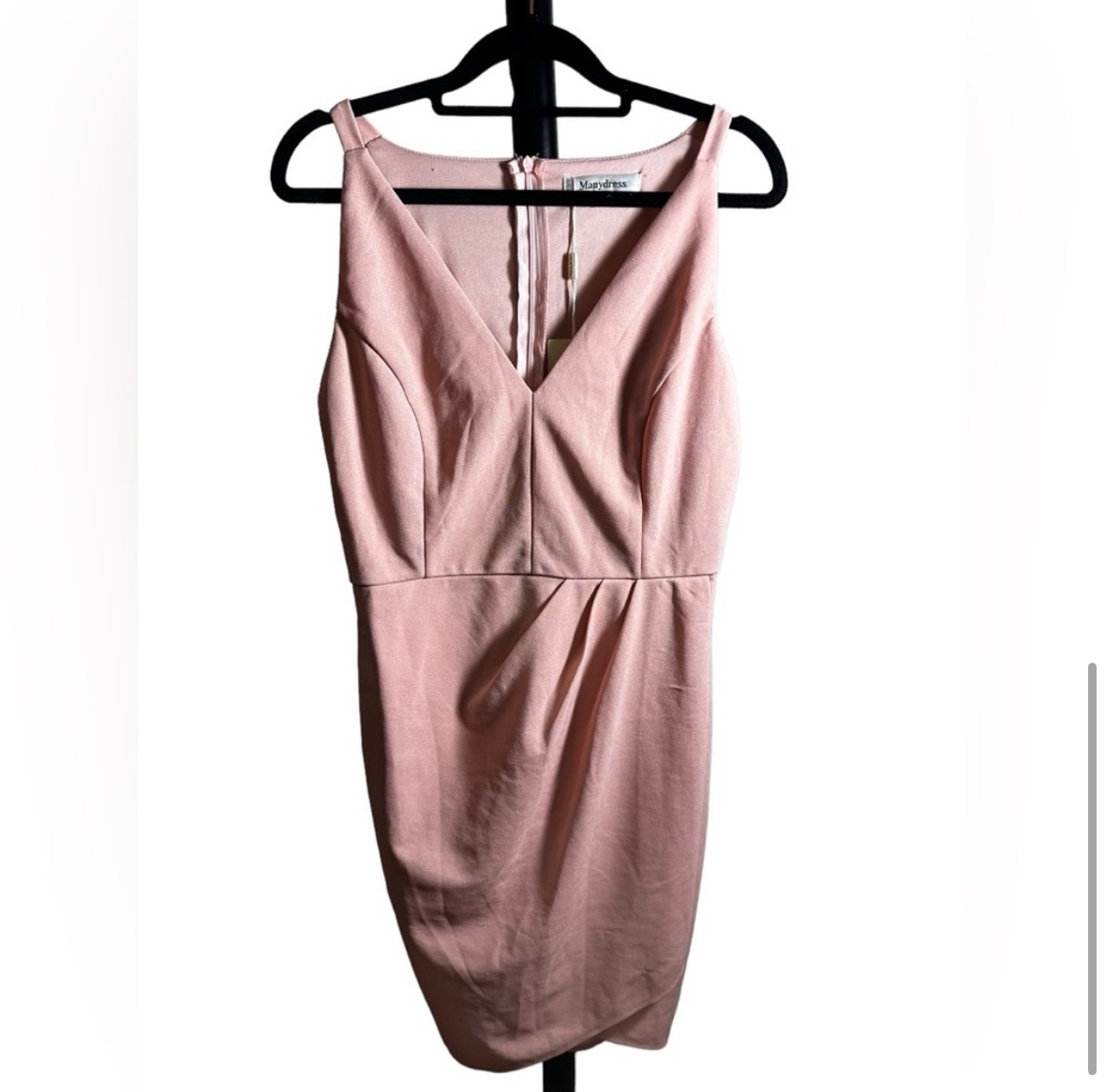 ⚽️NWT Bodycon Sleeveless Deep V Neck Wrap Mini Dress image indicator(5)