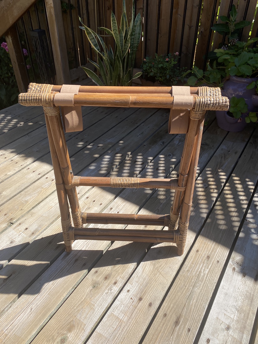 Bamboo and rattan luggage rack - photo 5