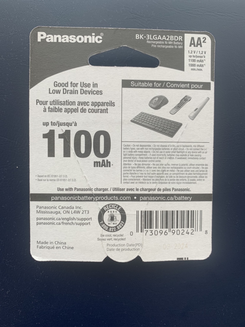 Panasonic rechargeable AA batteries and Sunbeam charger - photo 2