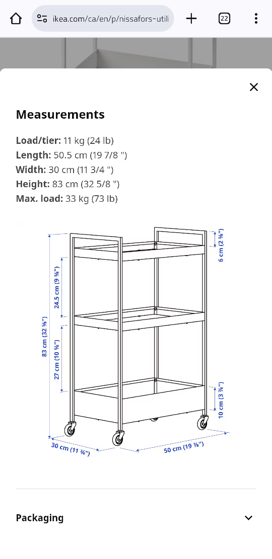 IKEA NISSAFORS Utility Cart