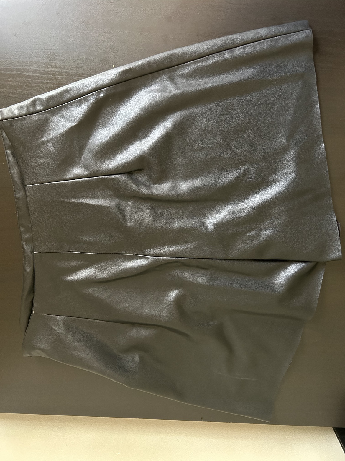 Zara black leather skirt image indicator(2)