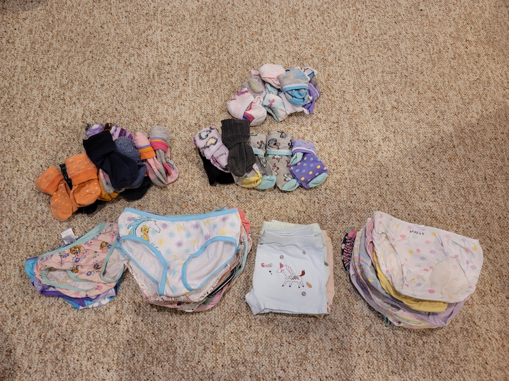 Girls underwear and socks (age 3-6)
