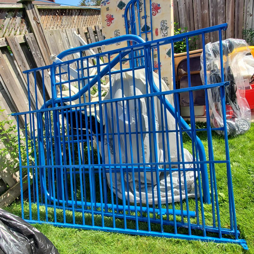 Metal Bunk Bed Disassembled thumbnail