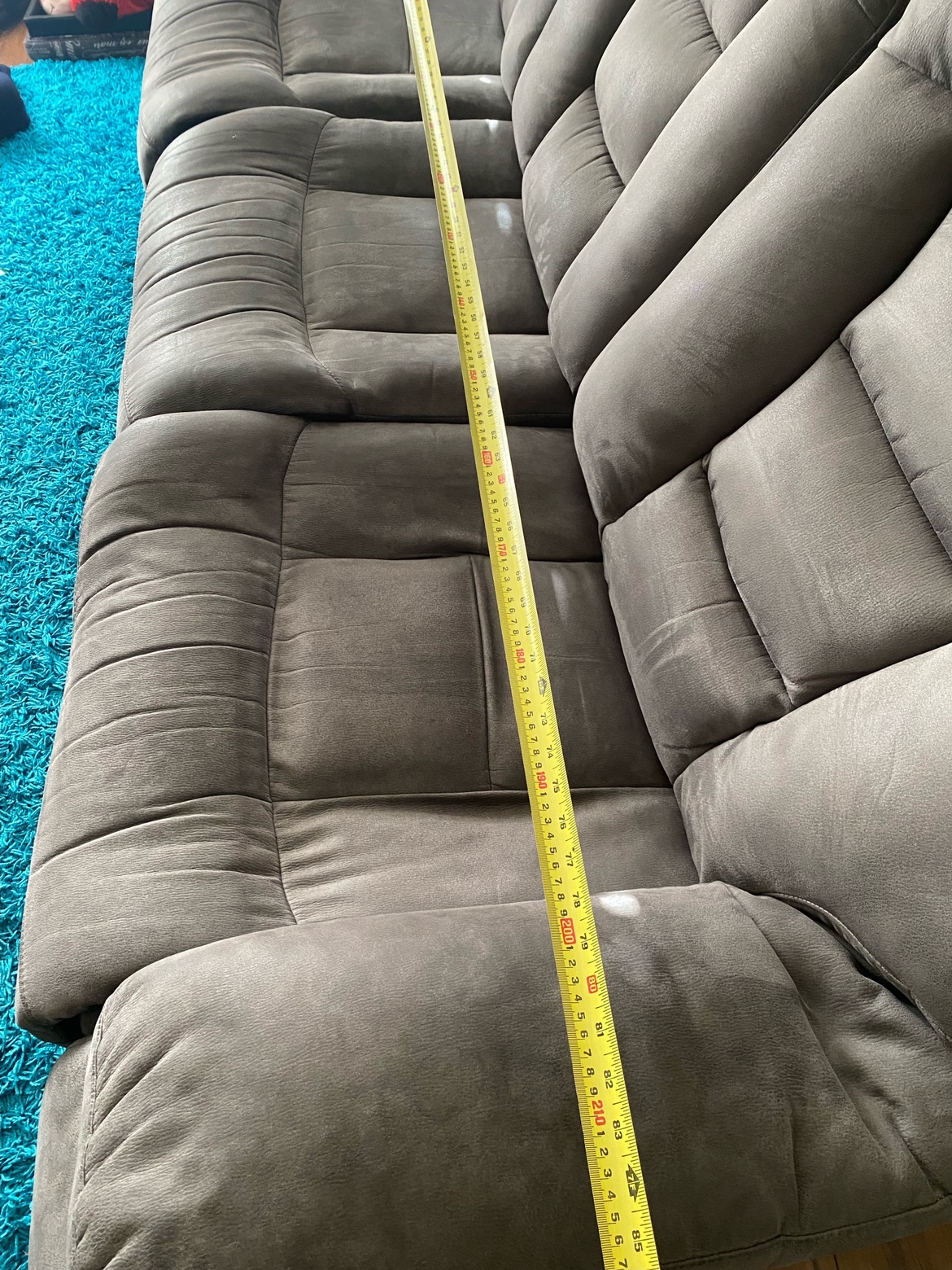 #freecycle High quality gray sofa with 2 reclining spots - photo 4