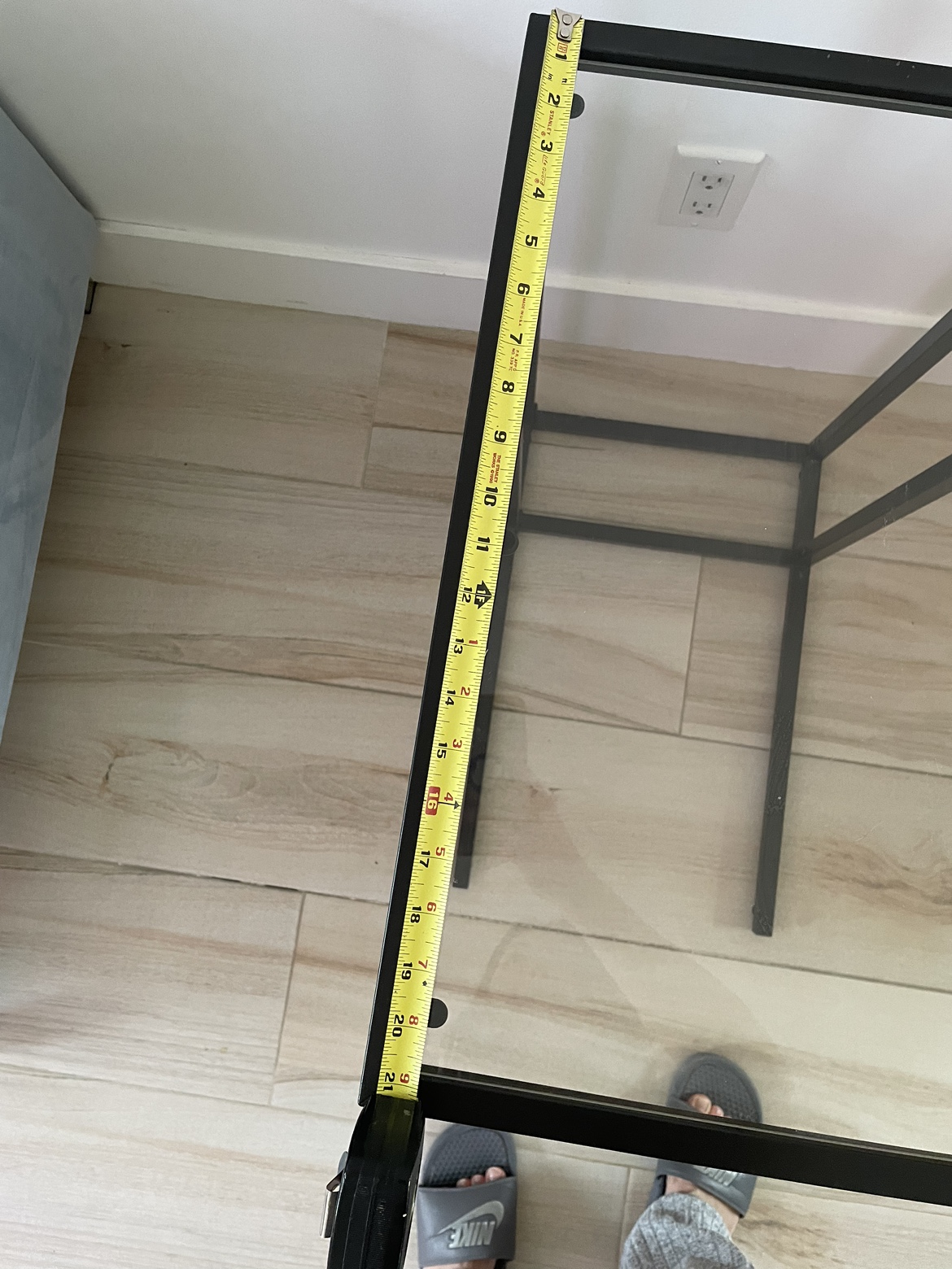 IKEA glass top side table - photo 3