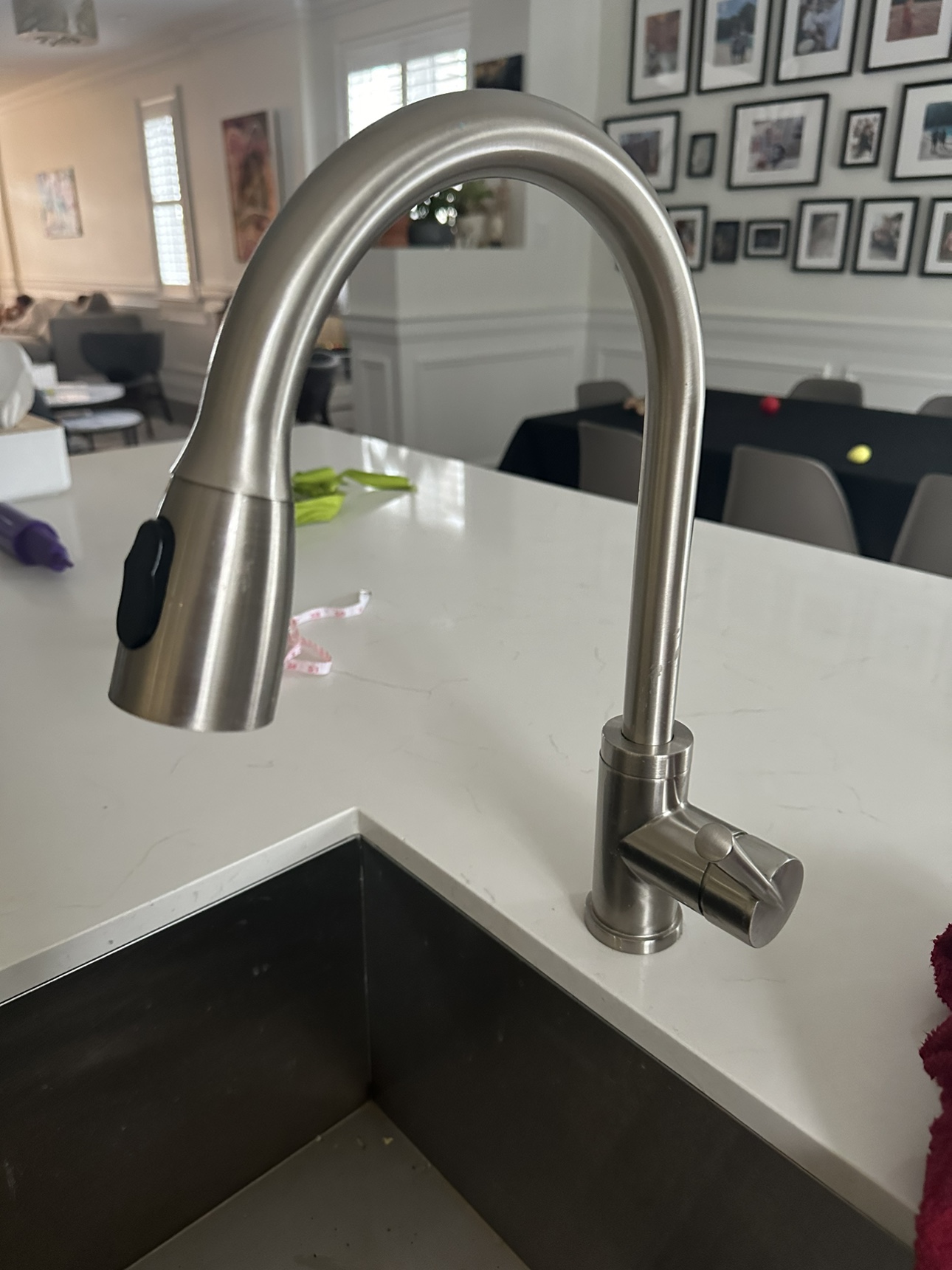 Chrome pull down kitchen faucet thumbnail