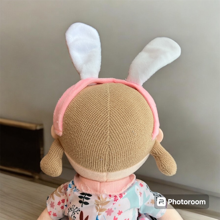 Linzy Toys 15" Doll with Pink Bunny Ears Emily Doll Nursery Baby image indicator(4)