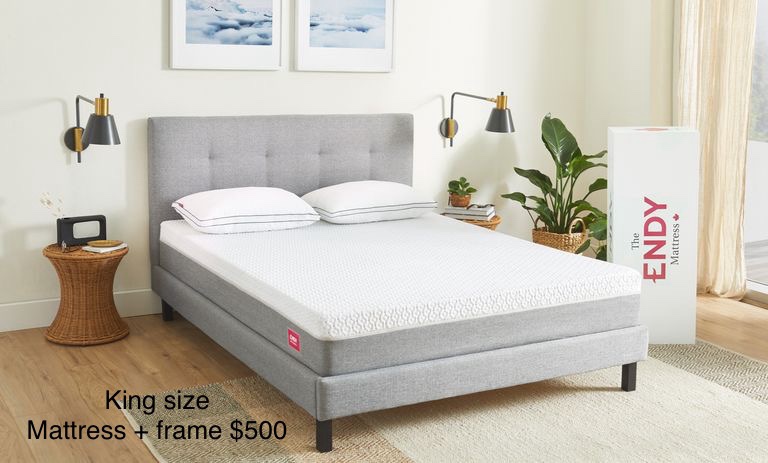 King size bed mattress with frame included