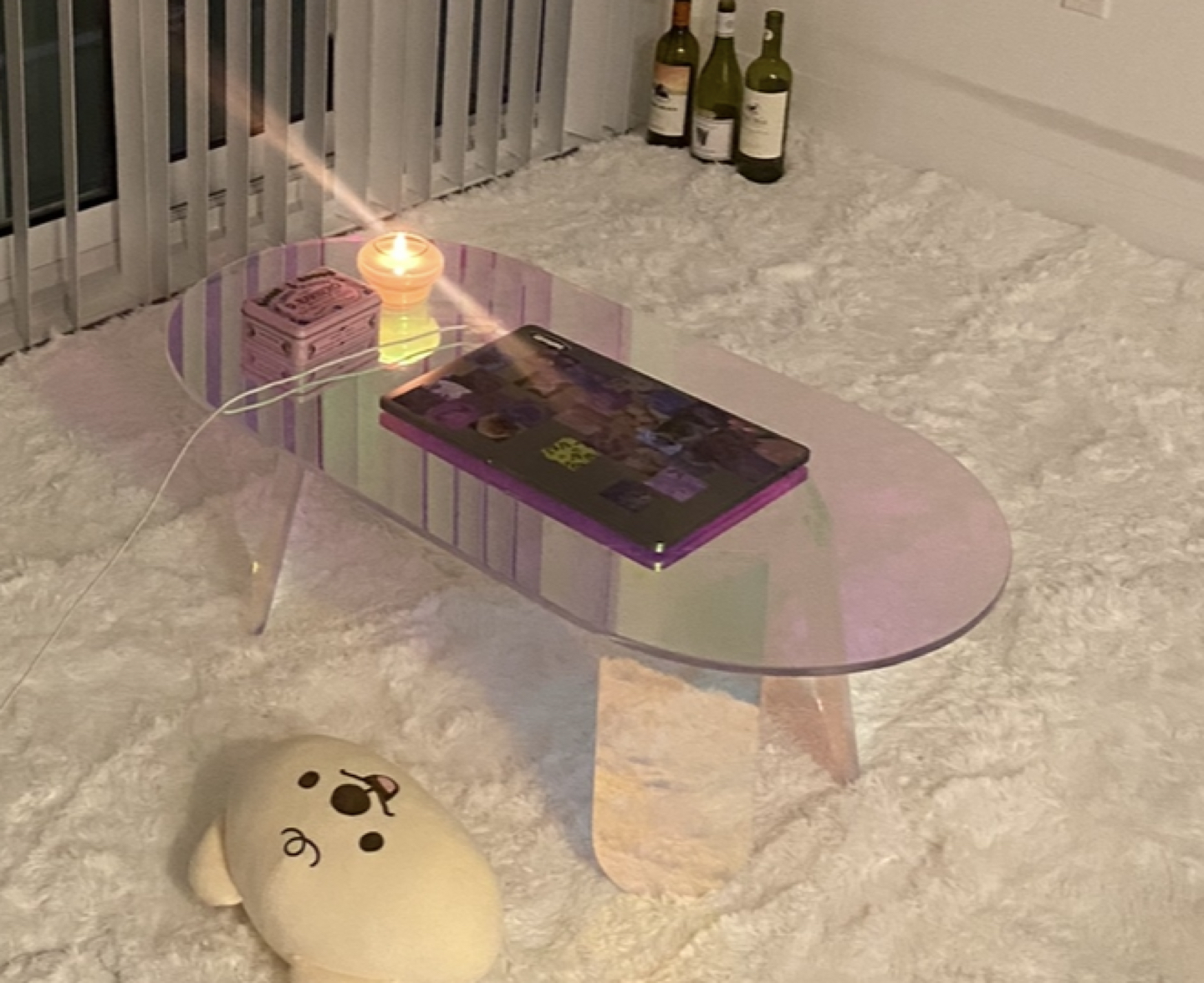 Acrylic coffee table