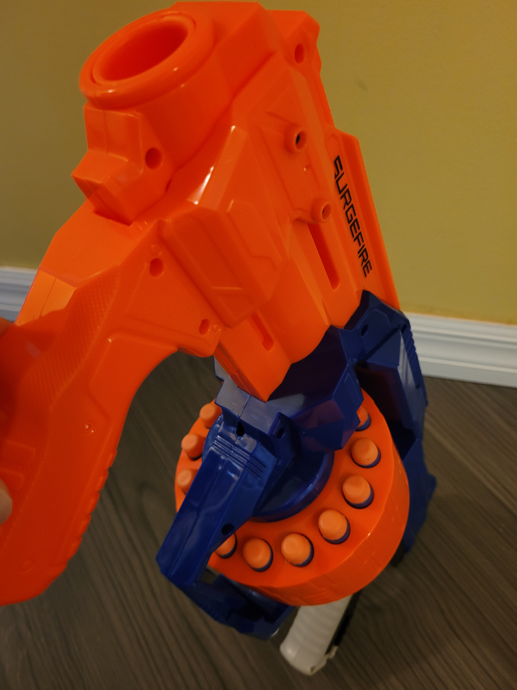NERF Elite Surgefire Gun Blaster with 15 Rounds Rotating Drum image indicator(3)