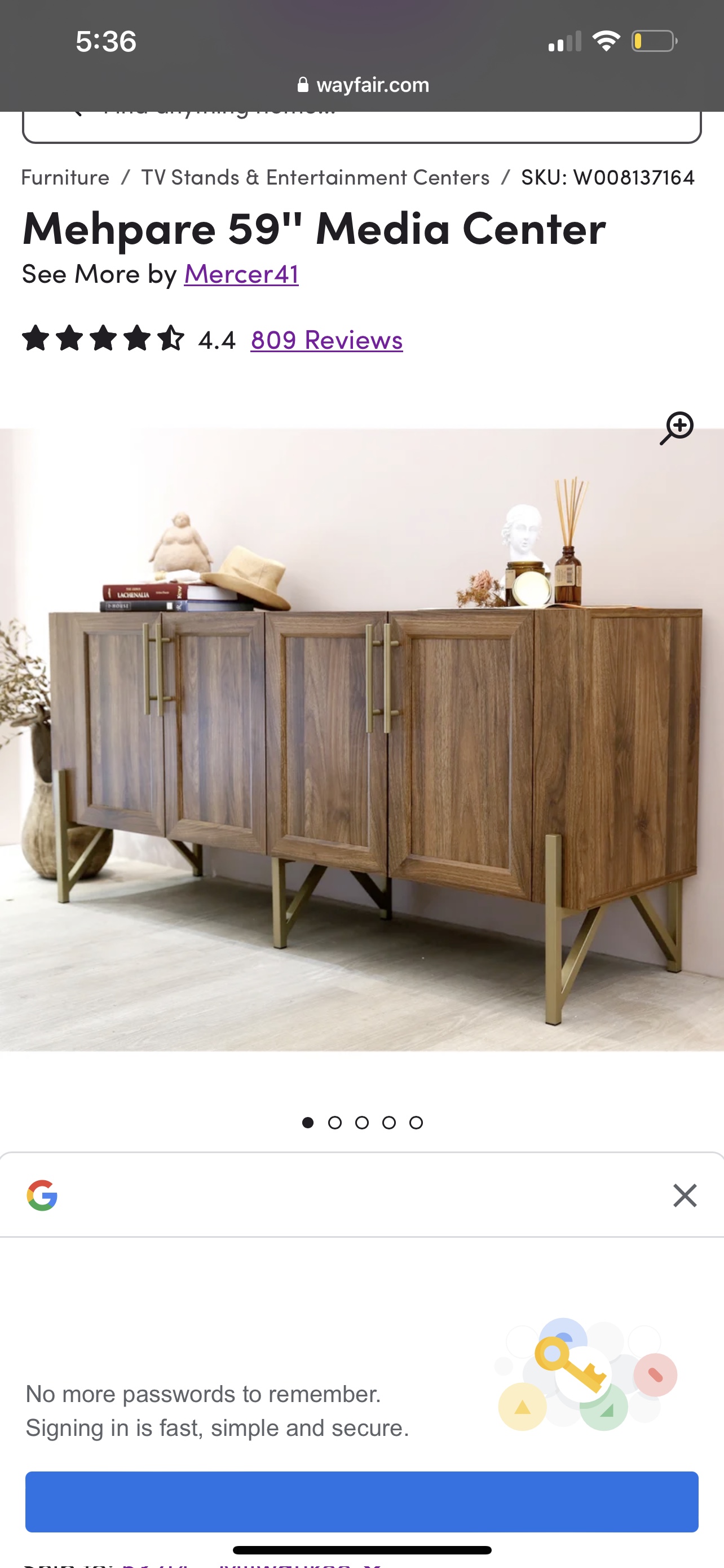 Console media table
