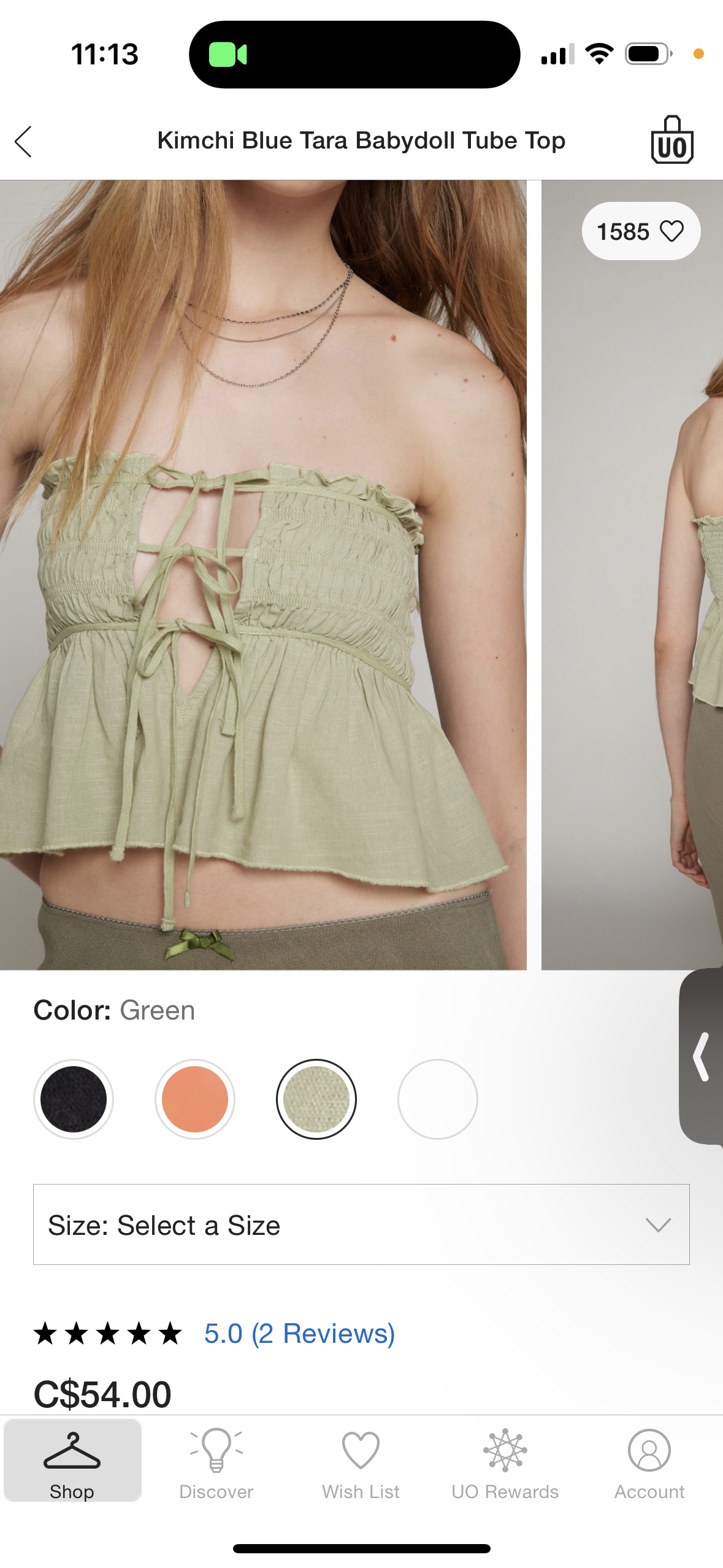 BNWT Urban Outfitters Tube Top thumbnail