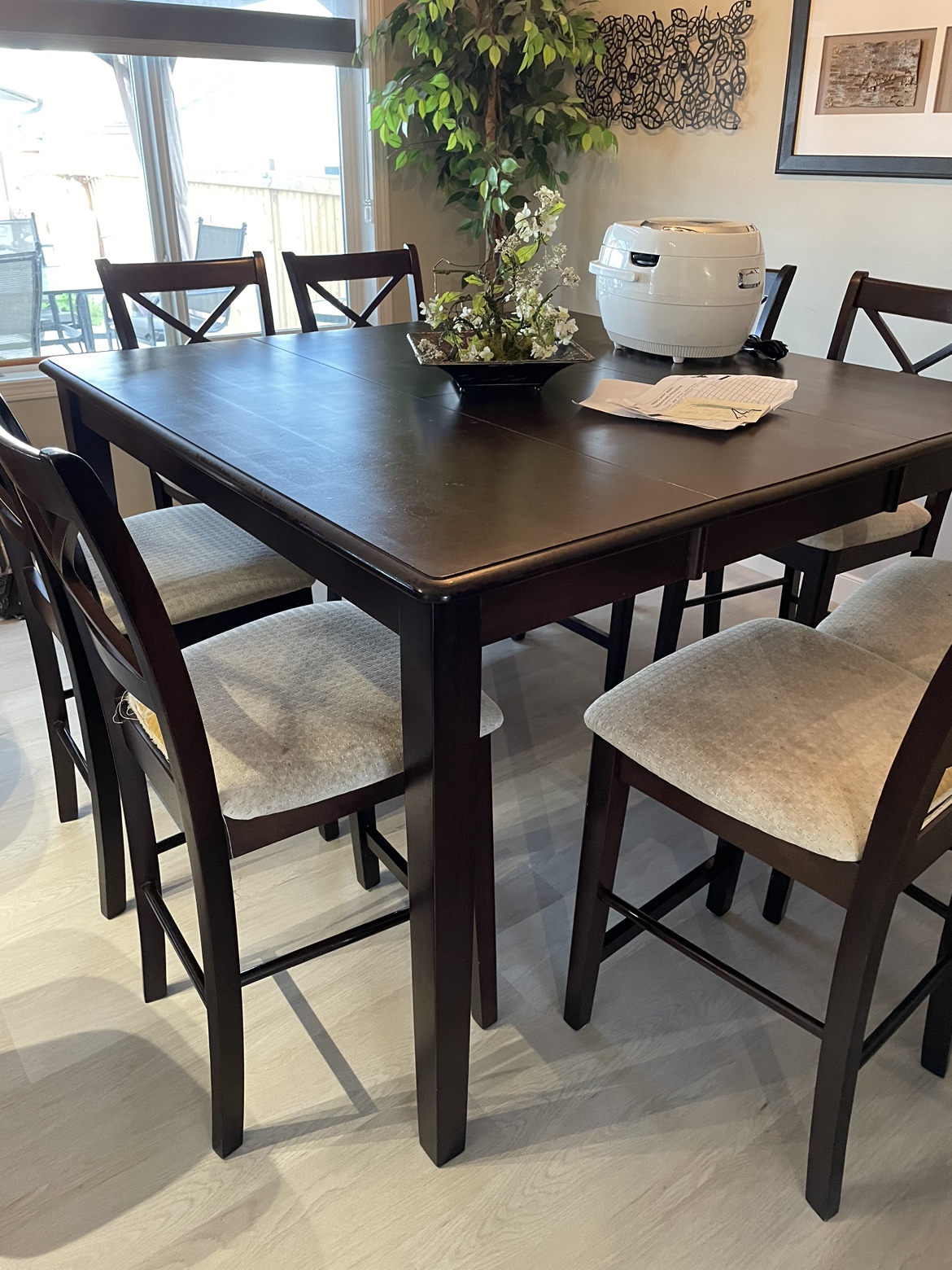 Dining room table with 8 chairs